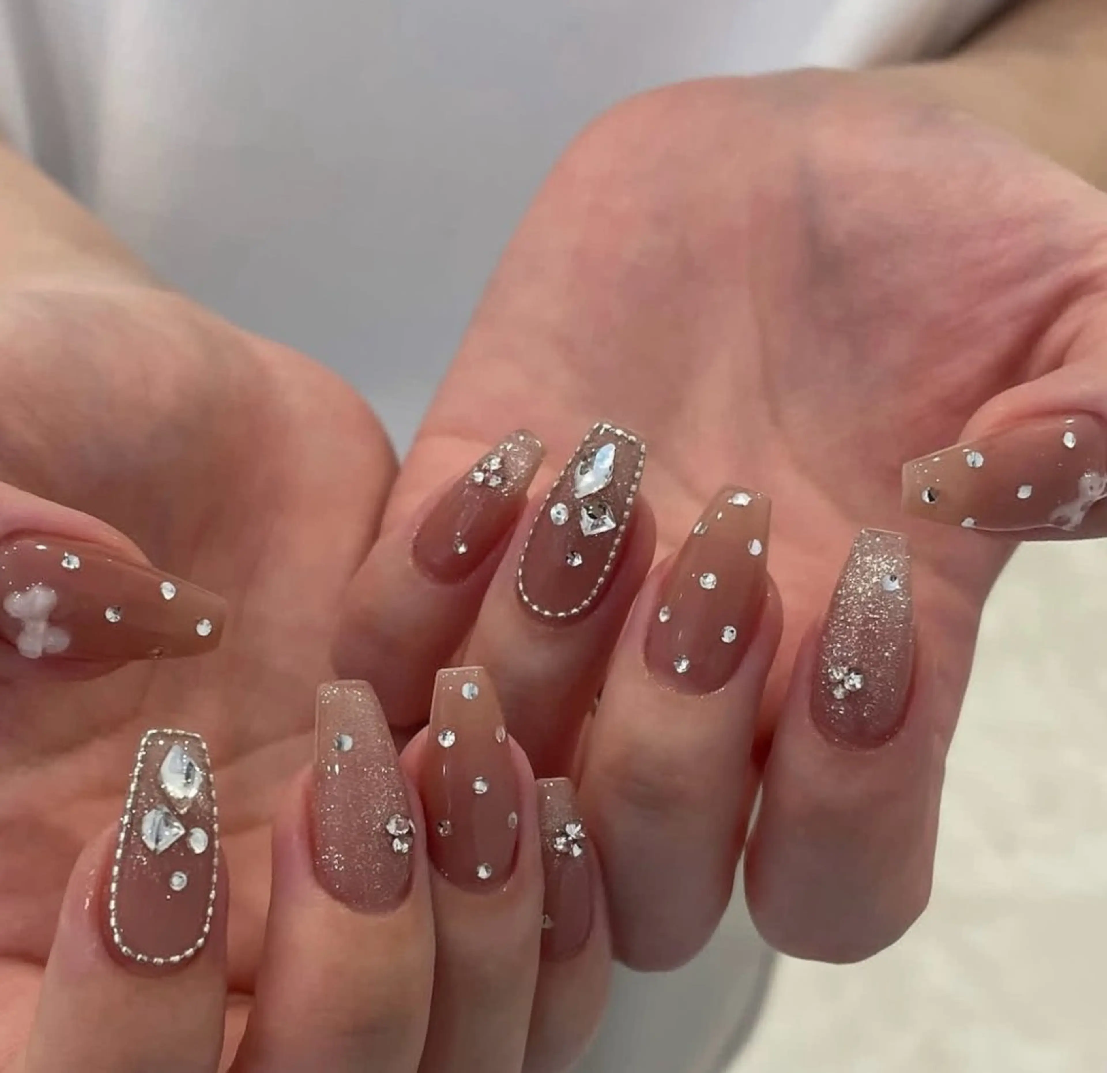 ネイル 韓国ネイル 持ち込み ニュアンスネイル ネイルチップ ハンドネイル TABI ANA.CHUOのネイルデザイン