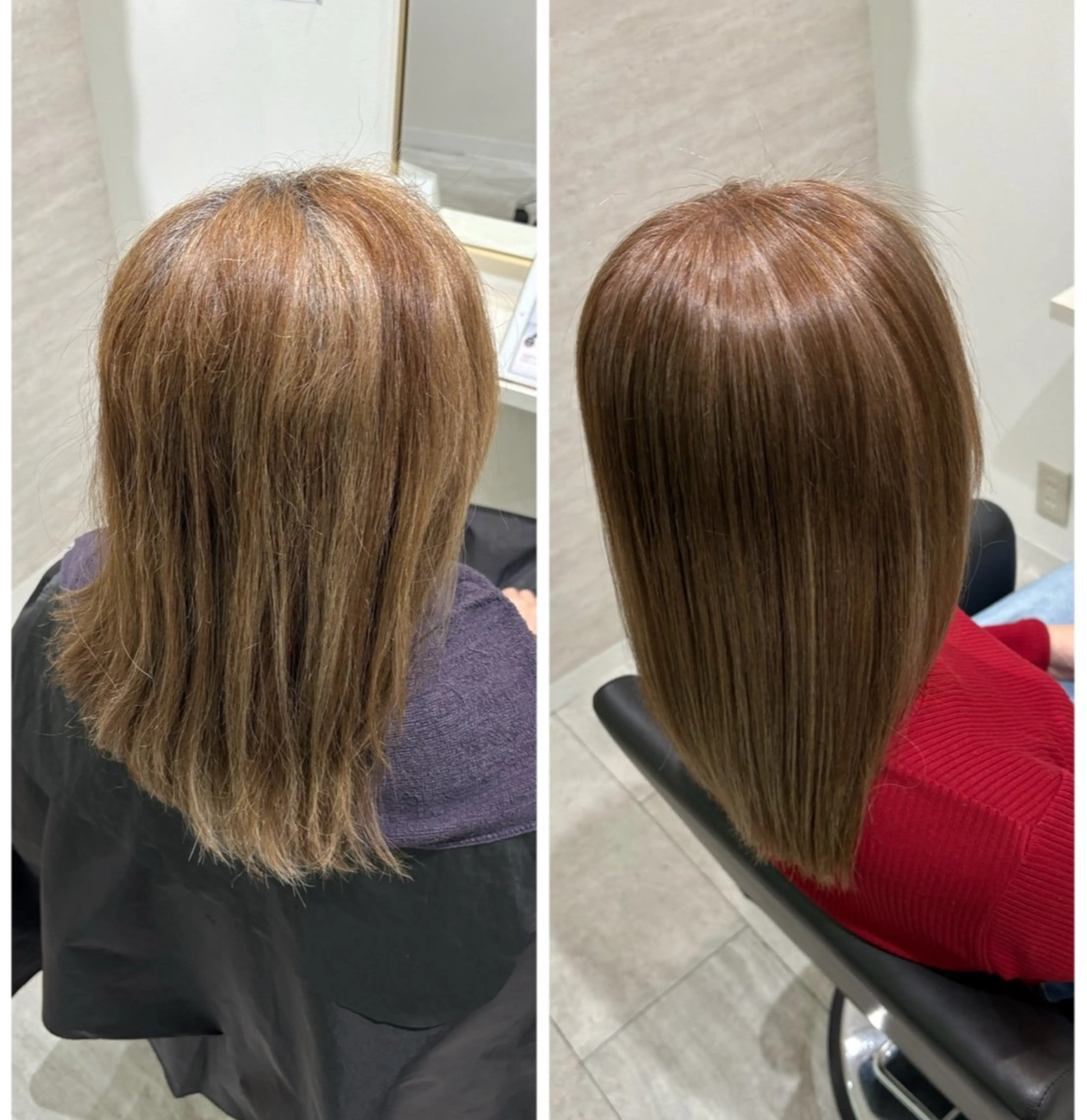 セミロング 本町/酸性縮毛矯正 髪質改善/財間一正のヘアスタイル