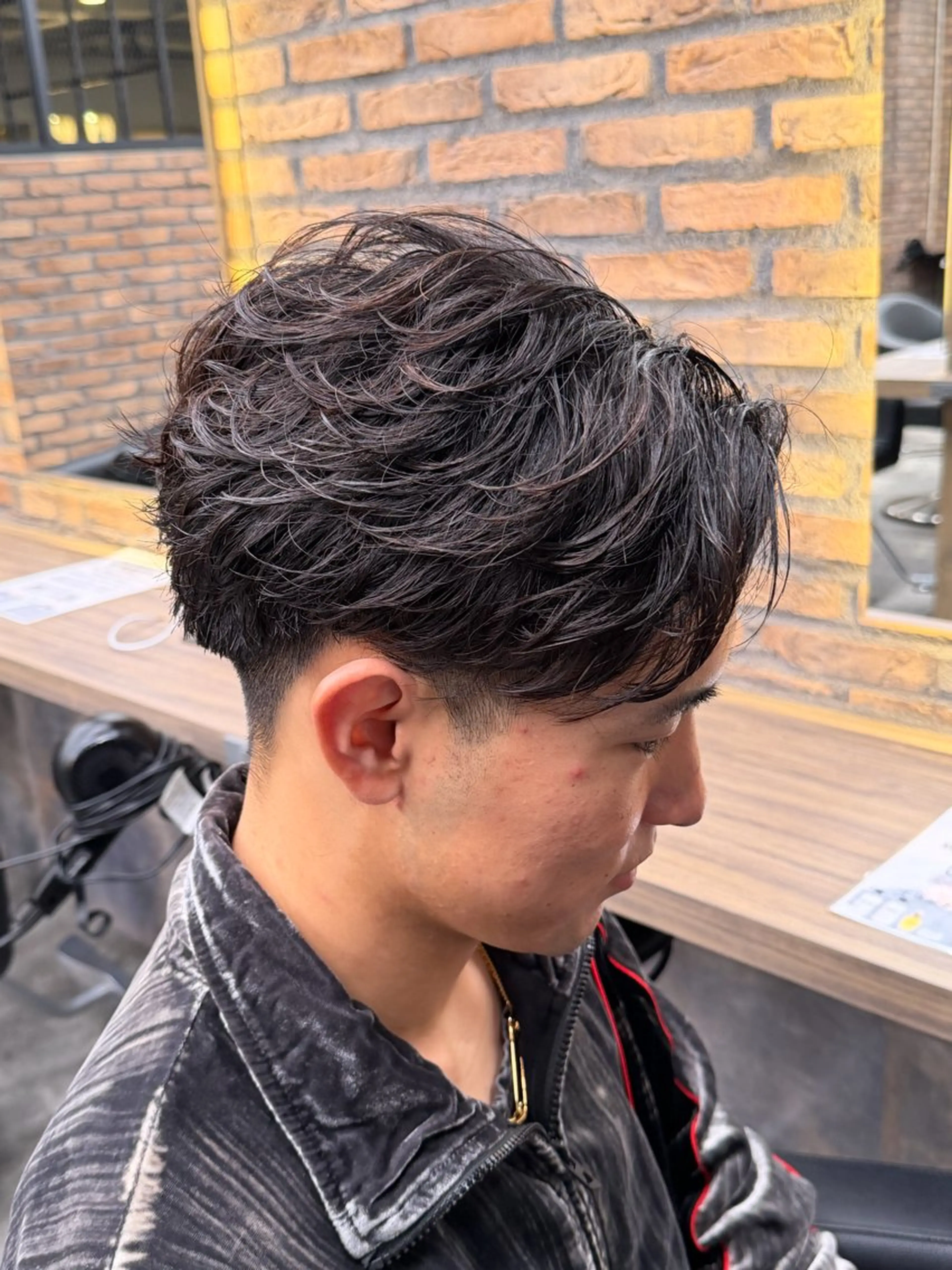 ショート カット パーマ ヘッドスパ メンズ特化 水口湧太のヘアスタイル