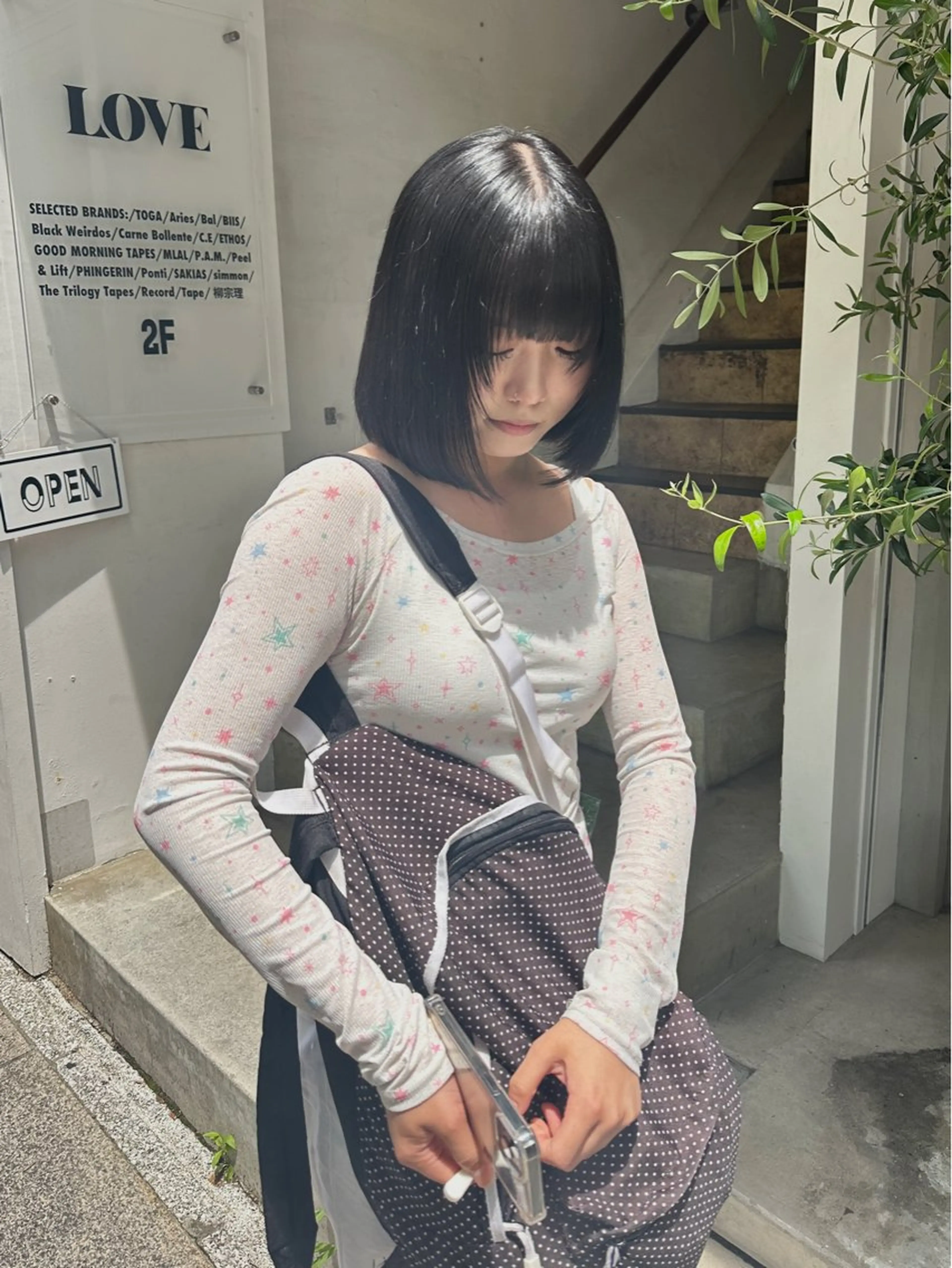 ミディアム カラー ブリーチ ヘアカラー 松本 雪愛のヘアスタイル