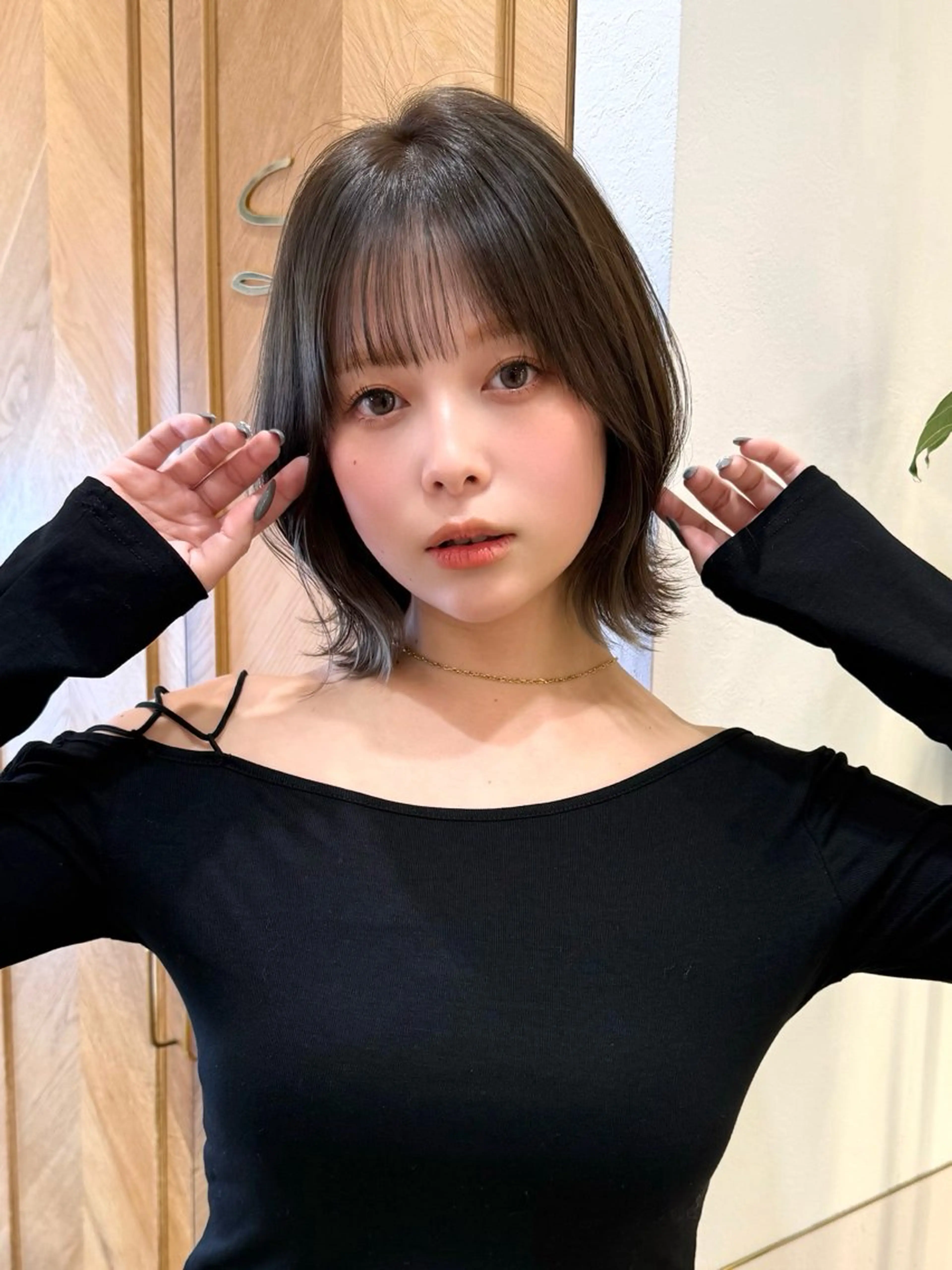 ミディアム カラー カット ヘアカラー トリートメント 新宿/髪質改善/ボブ 韓国レイヤー大重聖斗のヘアスタイル