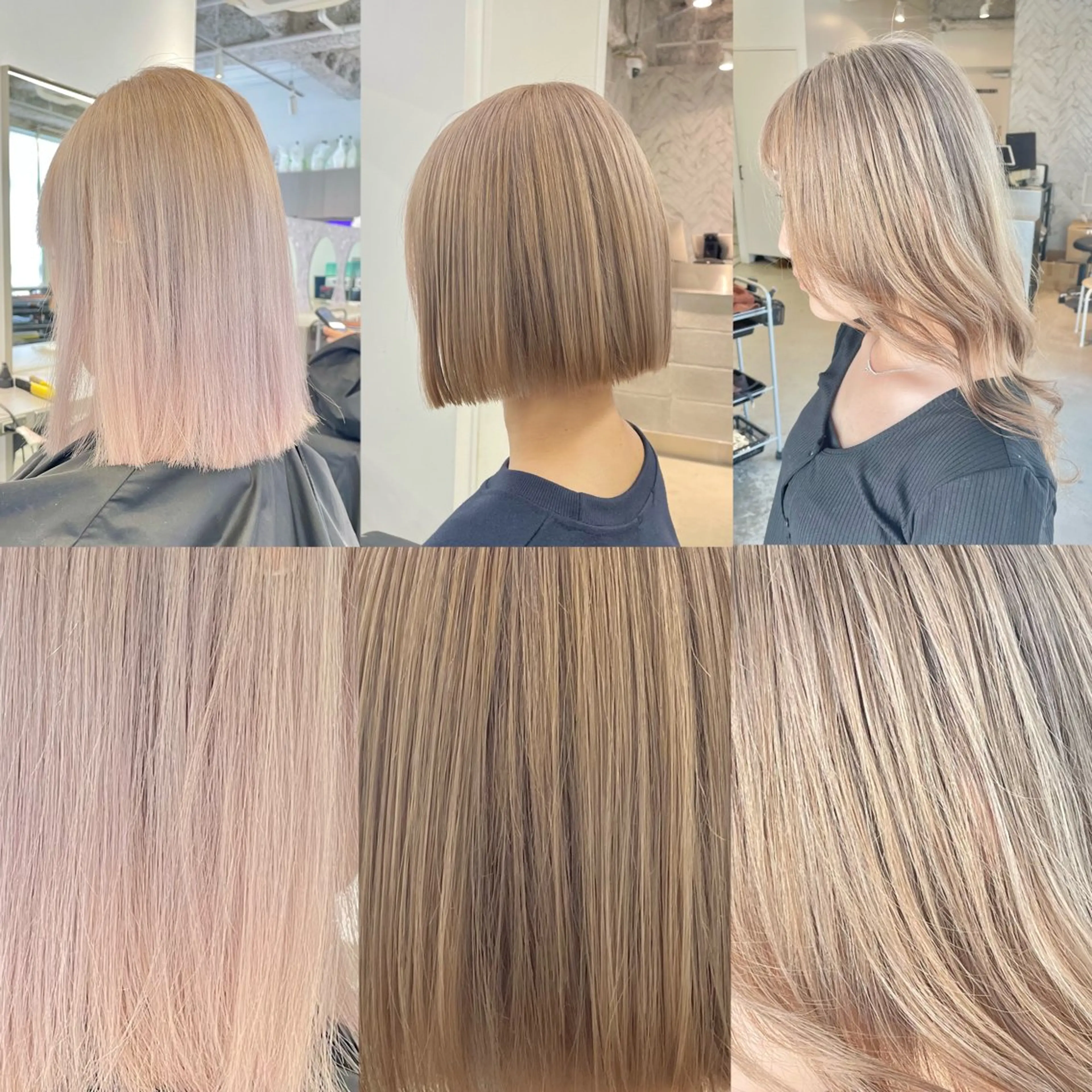 ミディアム カット ヘアカラー トリートメント ヘアセット 🎗井上 竜 ブリーチ指名No.1のヘアスタイル