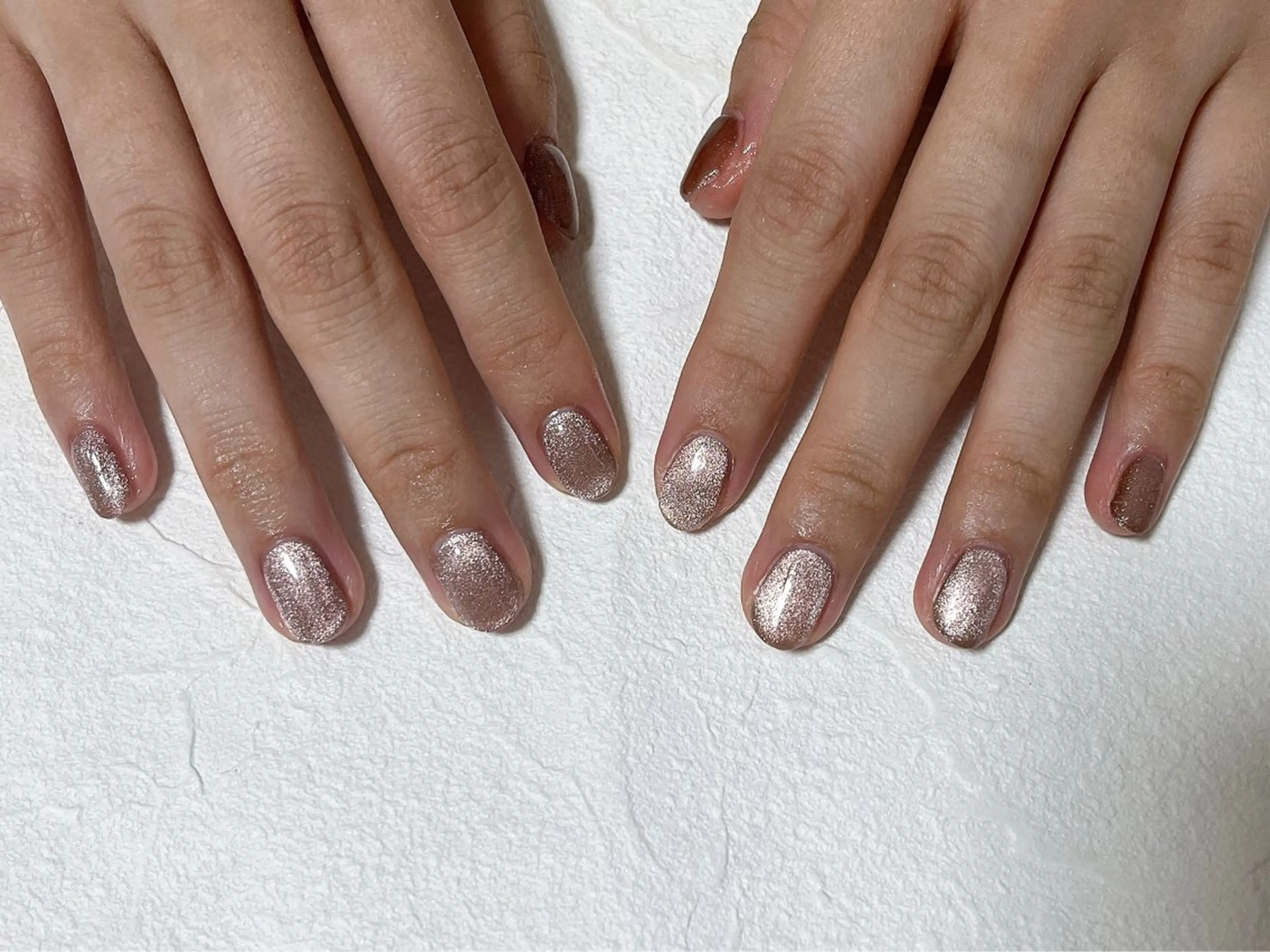ネイル オーロラネイル フットネイル フレンチネイル ジェルネイル 韓国ネイル ハンドネイル Mogu nail 二子玉川のネイルデザイン