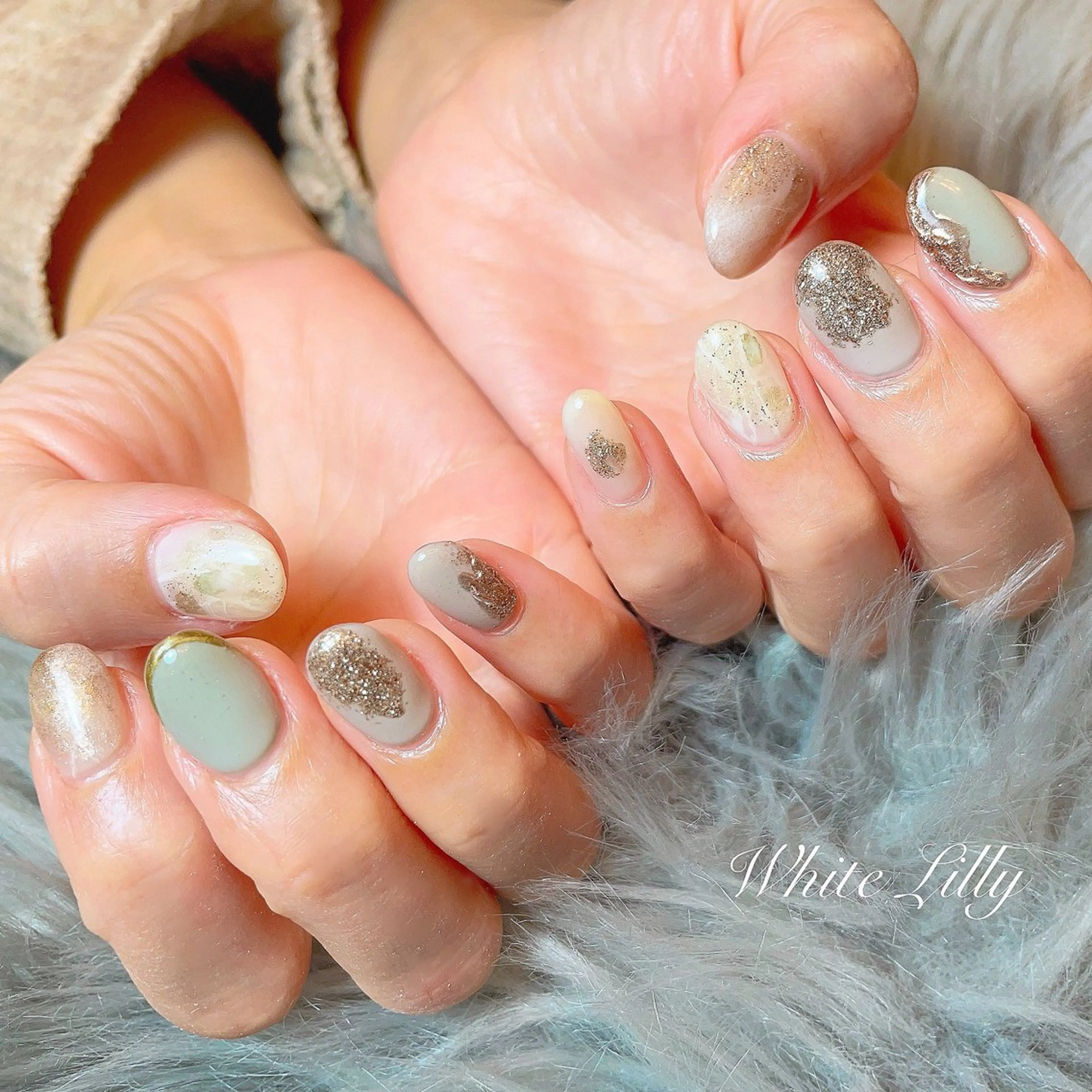 ネイル ハンドネイル White lily所属・牧田 雅世のネイルデザイン