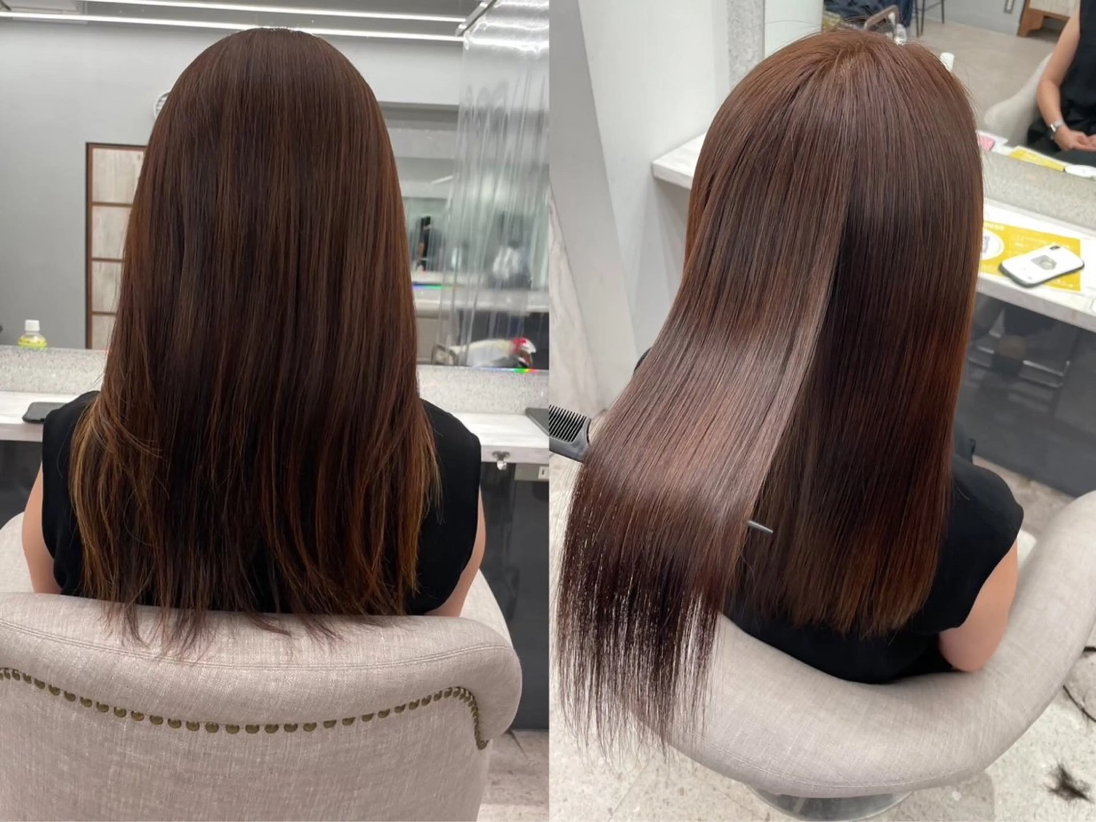 ロング カラー 顔まわりレイヤー 韓国風ヘア レイヤーカット ウルフカット ウルフレイヤー レイヤー/艶カラー /髪質改善/高松のヘアスタイル