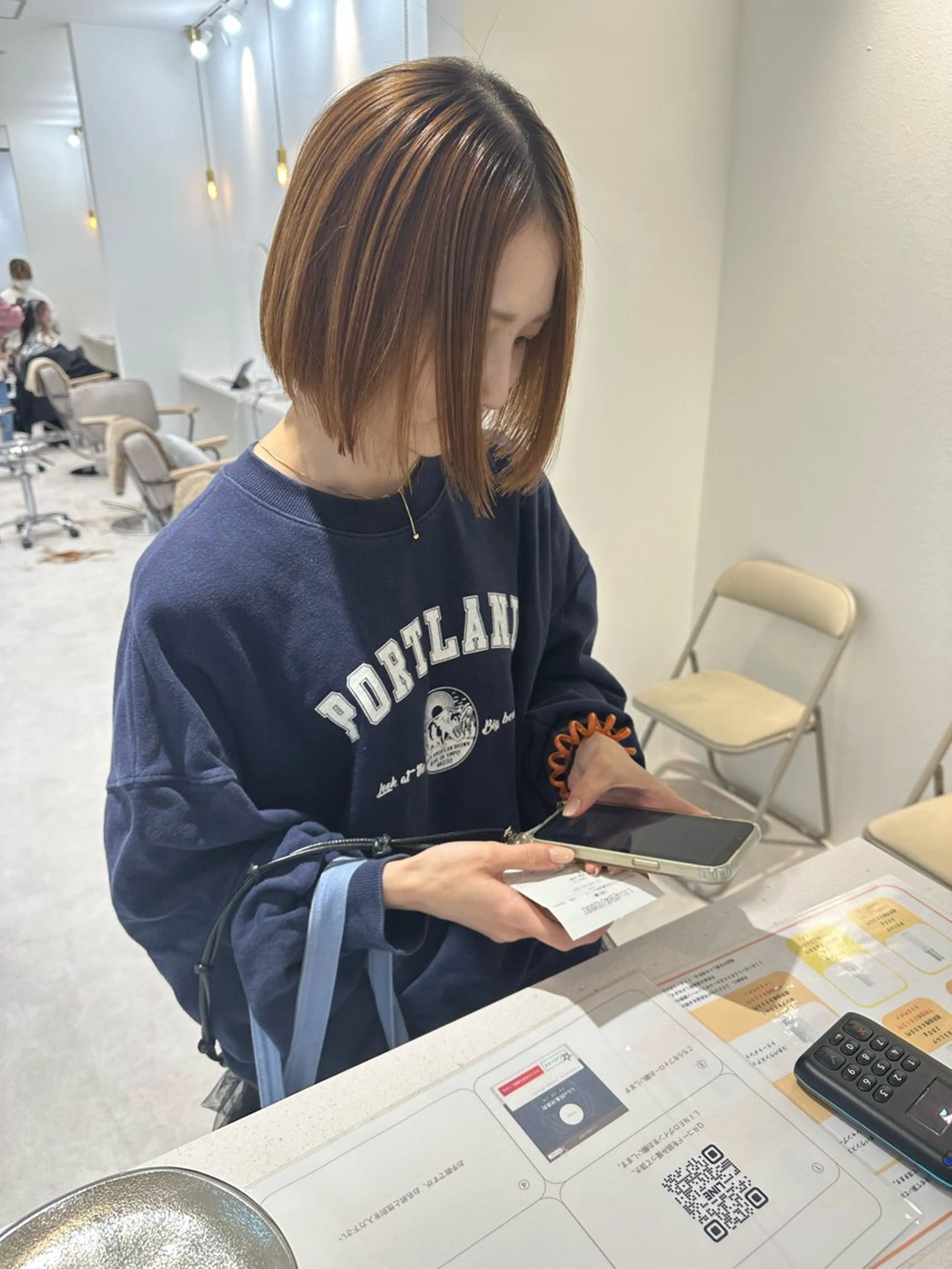 ショート カラー パーマ お洒落パーマ/ 艶カラー/michiのヘアスタイル