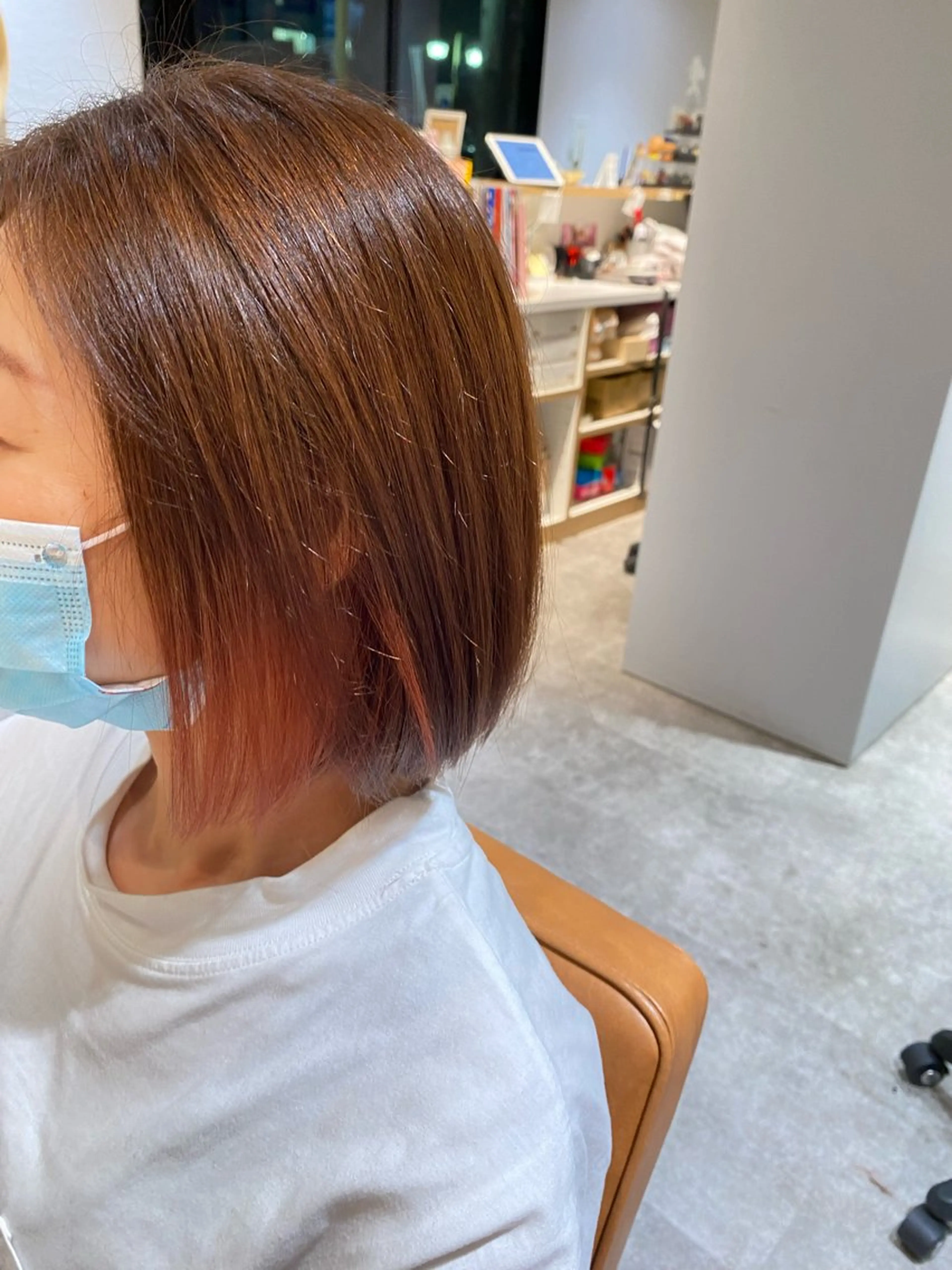 ショート カラー インナーカラー ピンクカラー カット ヘアカラー オスズ 🎀´-のヘアスタイル