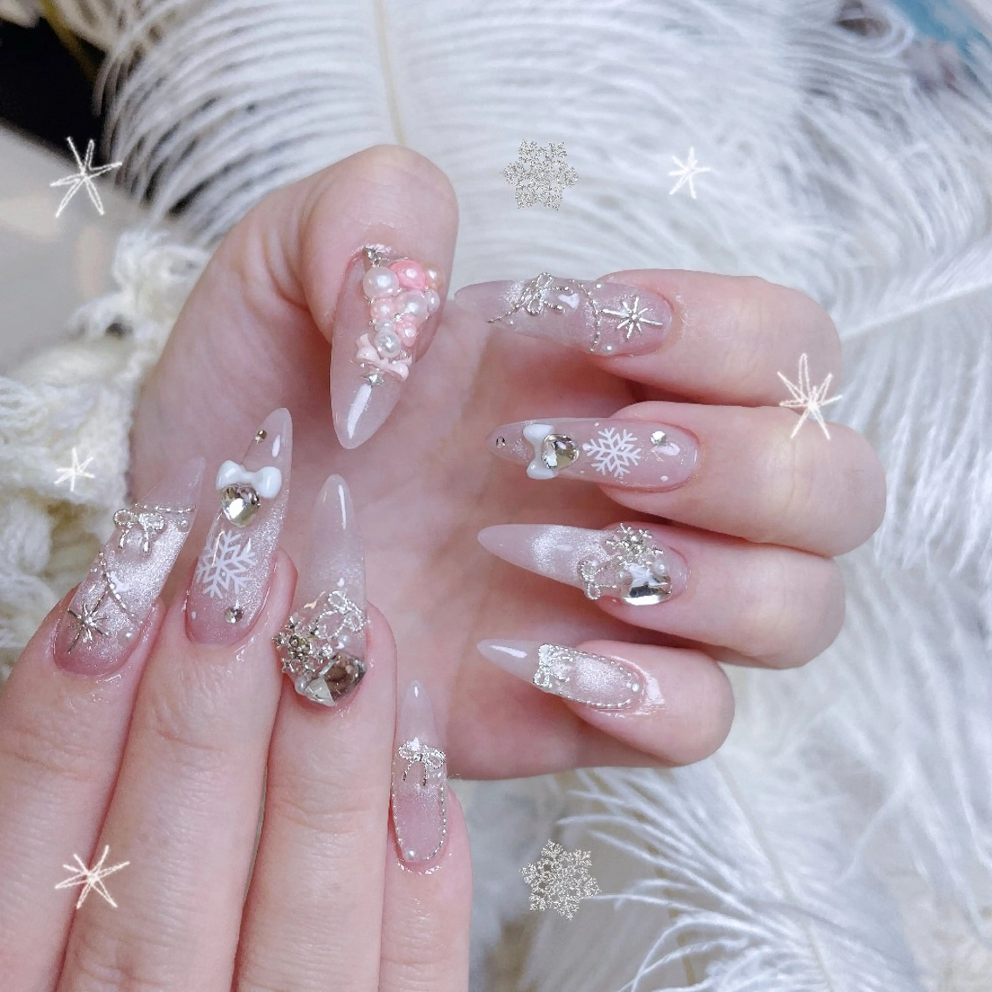 ネイル ハート 韓国ネイル スカルプネイル 夏ネイル ワンホンネイル Melody Nail所属・Melody 3D/スカルプ専門店のネイルデザイン