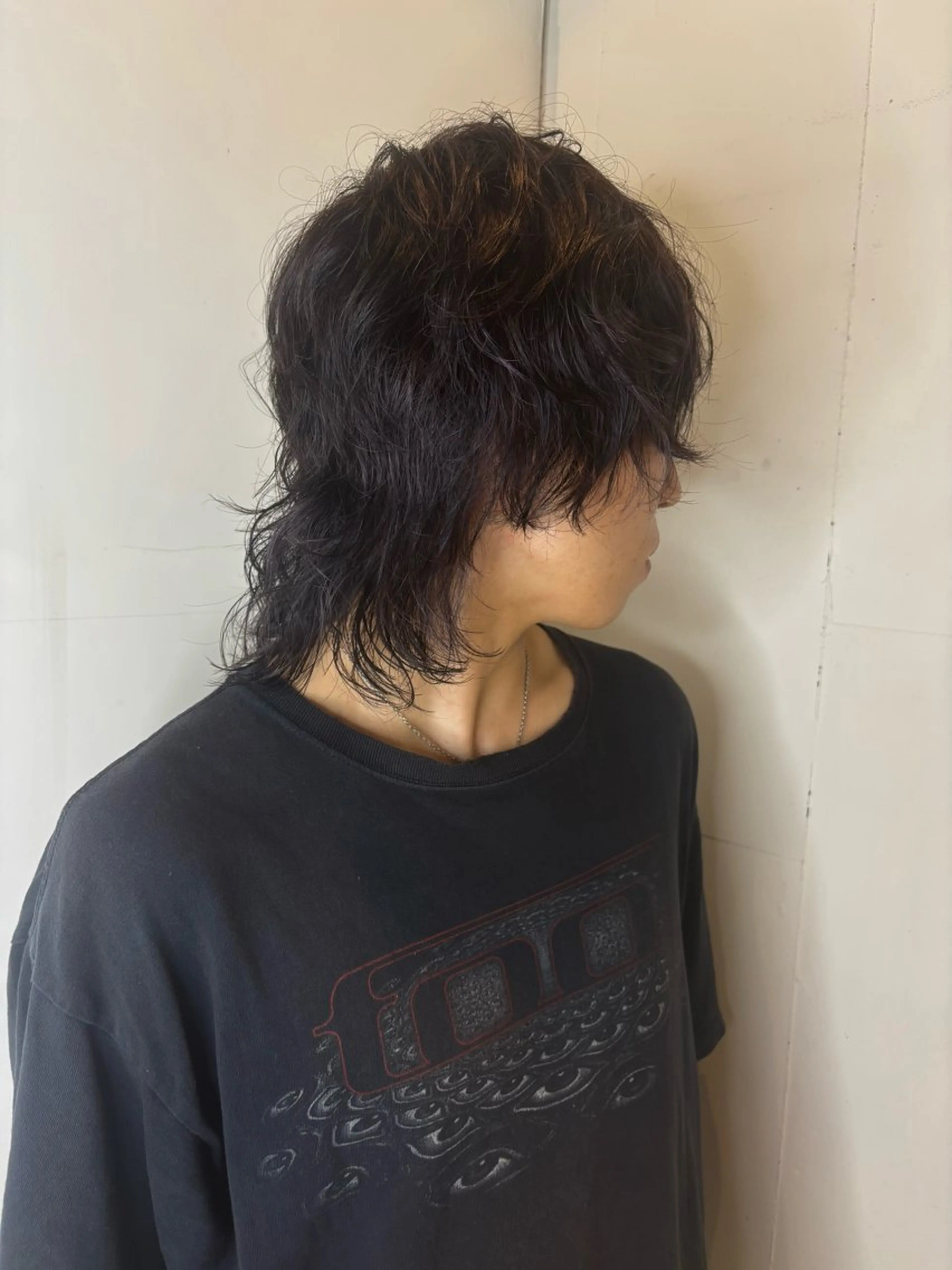 パーマ メンズ メンズパーマ メンズウルフカット ウルフカット MEYHAIR/CURLYS所属・IO/ブリーチカラー /メンズヘアのヘアスタイル