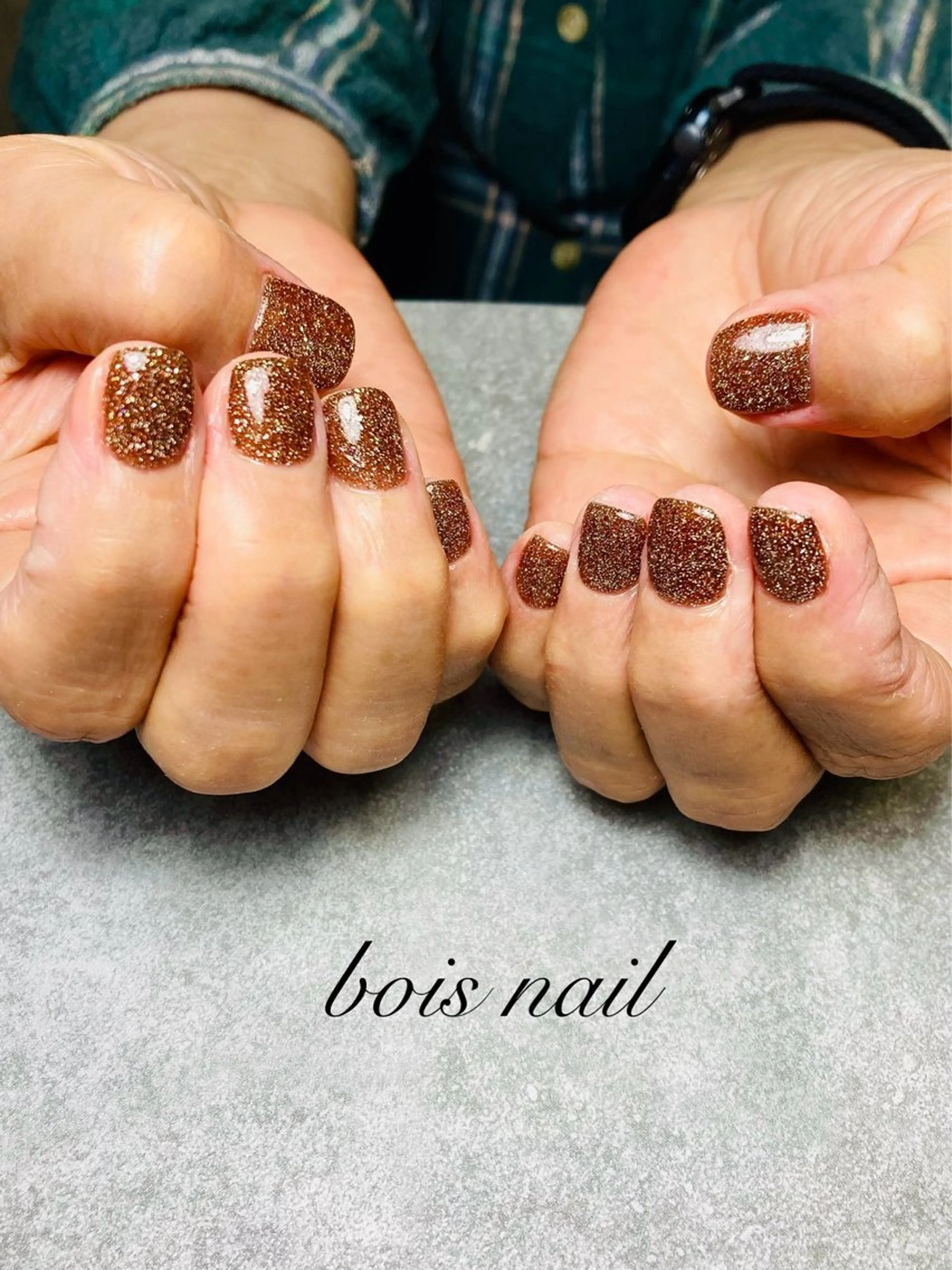 ネイル フラッシュネイル ラメ(グリッター) ワンカラーネイル bois nail ボワネイル北巽のネイルデザイン