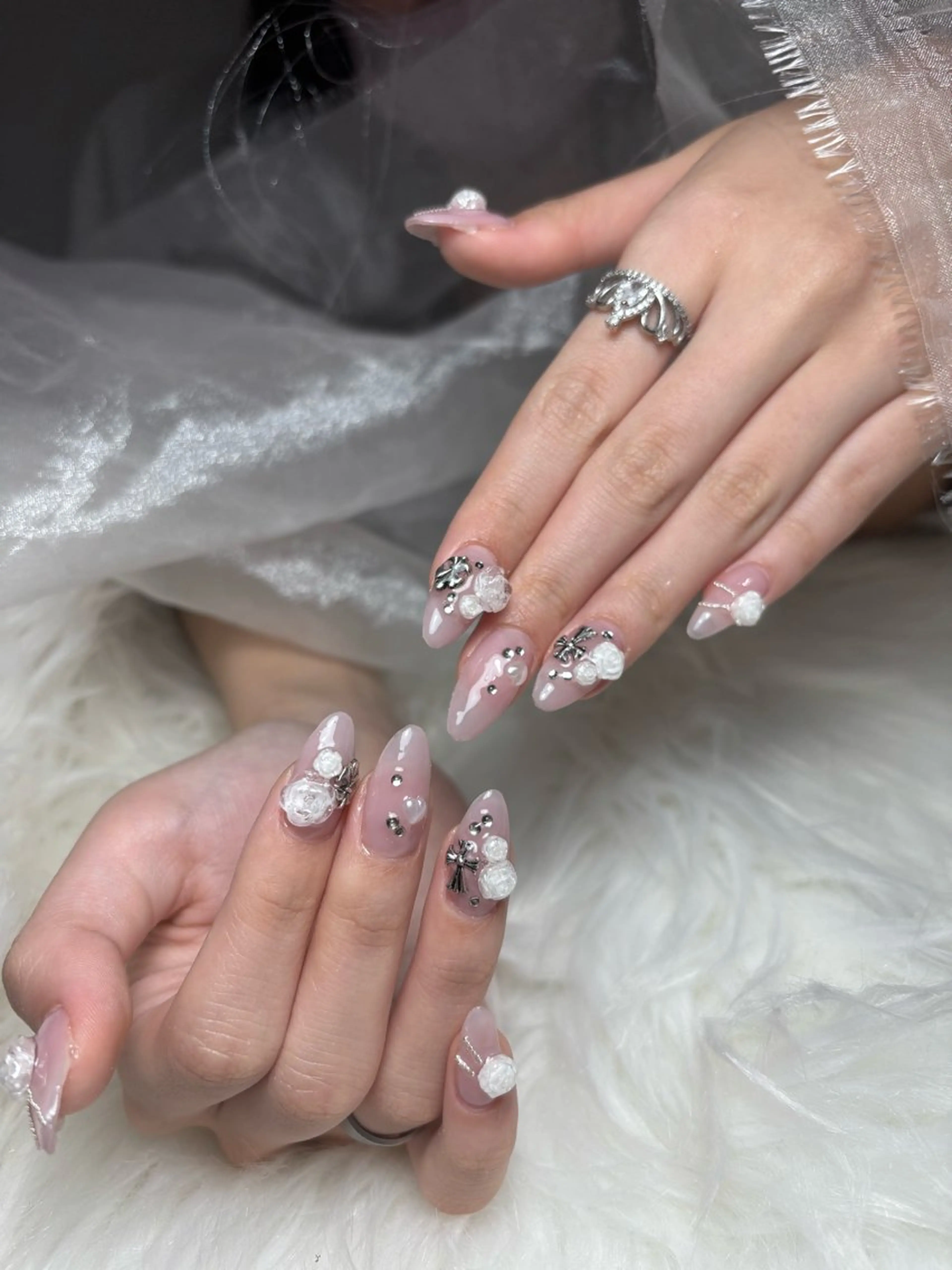 【ネイルチップ】10本長い出し、つけ放題(持ち込みデザインok)の写真