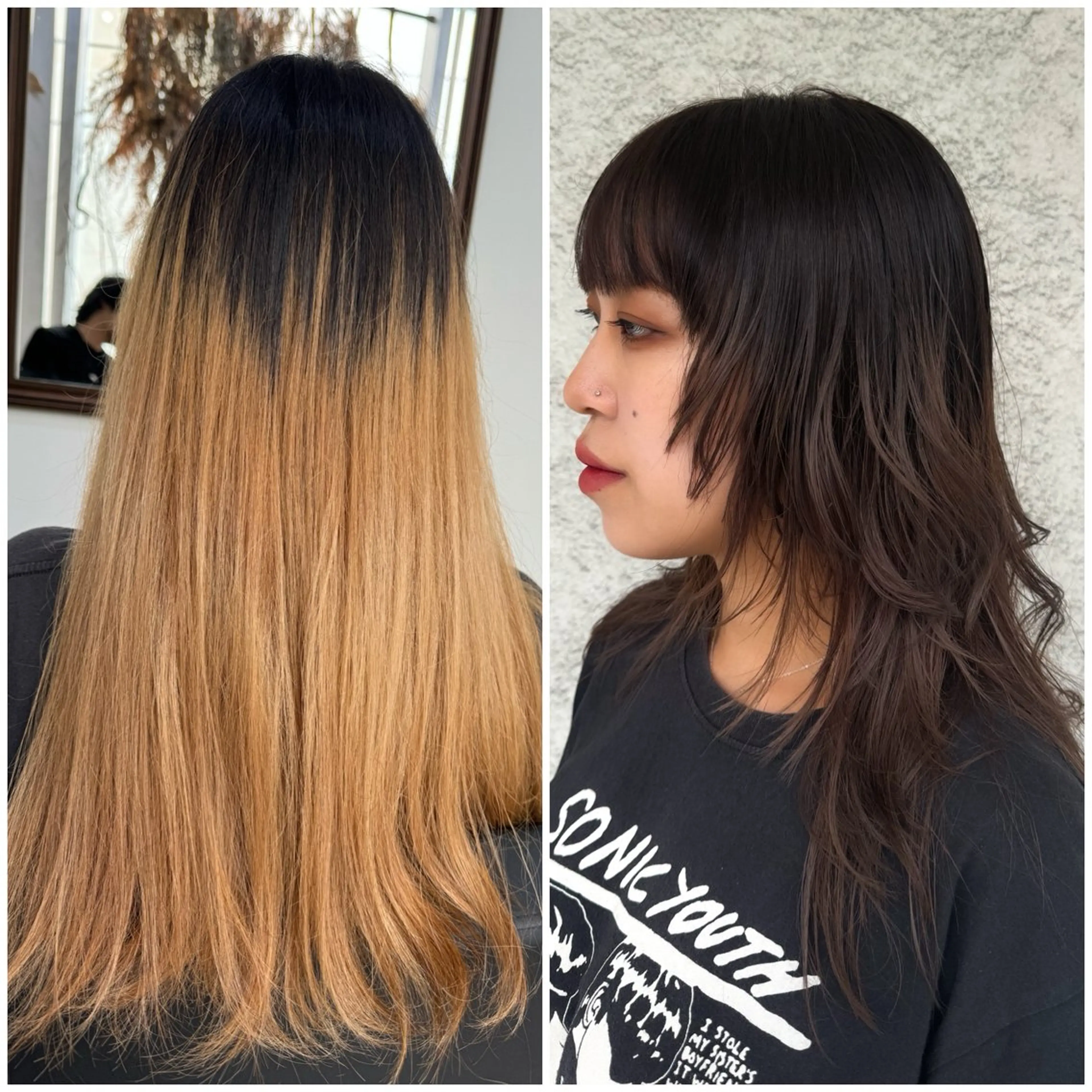 ロング カラー ハイレイヤー レイヤーカット ロング ウルフカット 椎葉 祐也のヘアスタイル