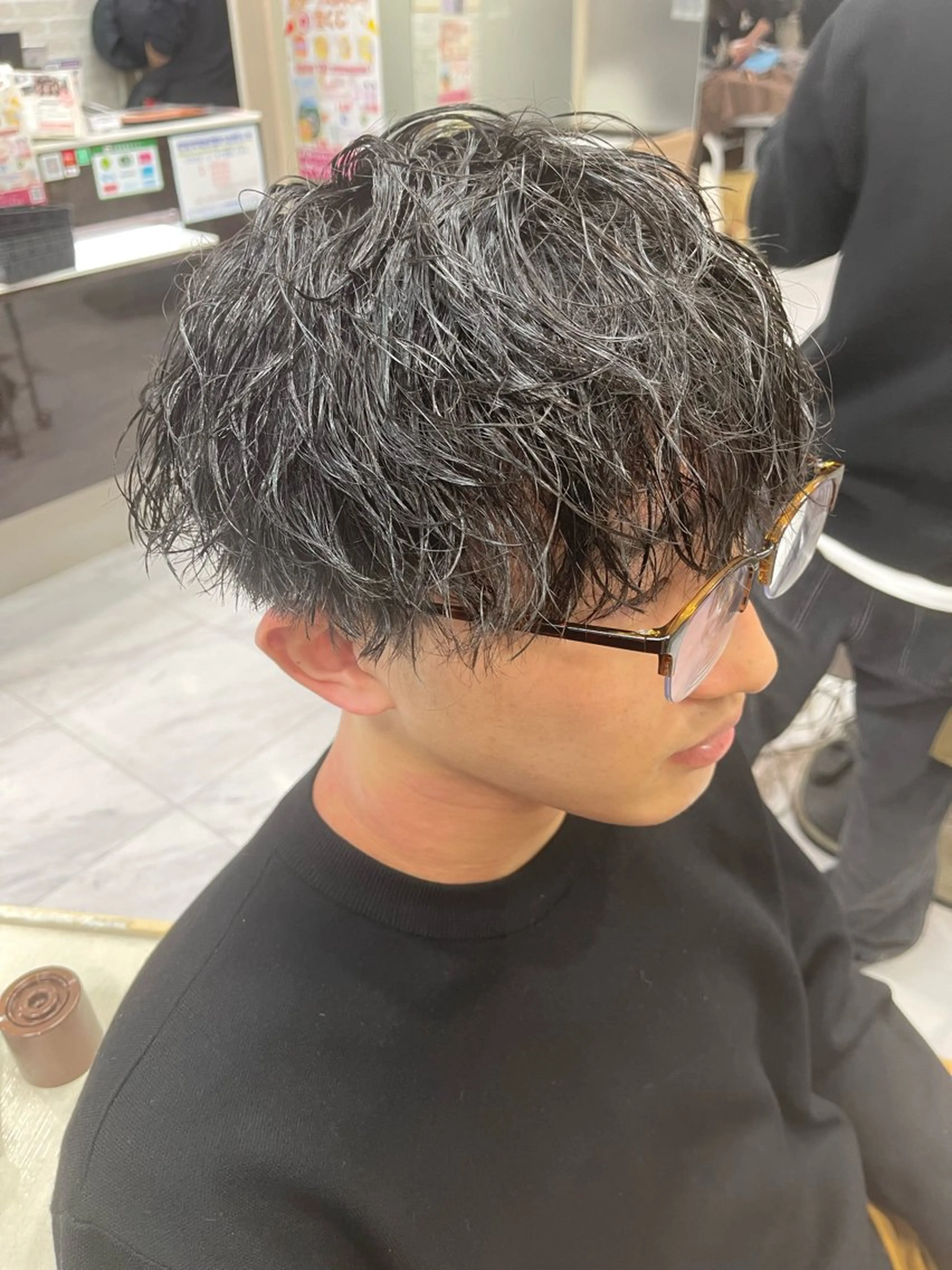 ショート パーマ メンズ メンズパーマ ツイストスパイラルパーマ スパイラルパーマ カット パーマ トリートメント 🌻メンズカット 落合諒🌻のヘアスタイル