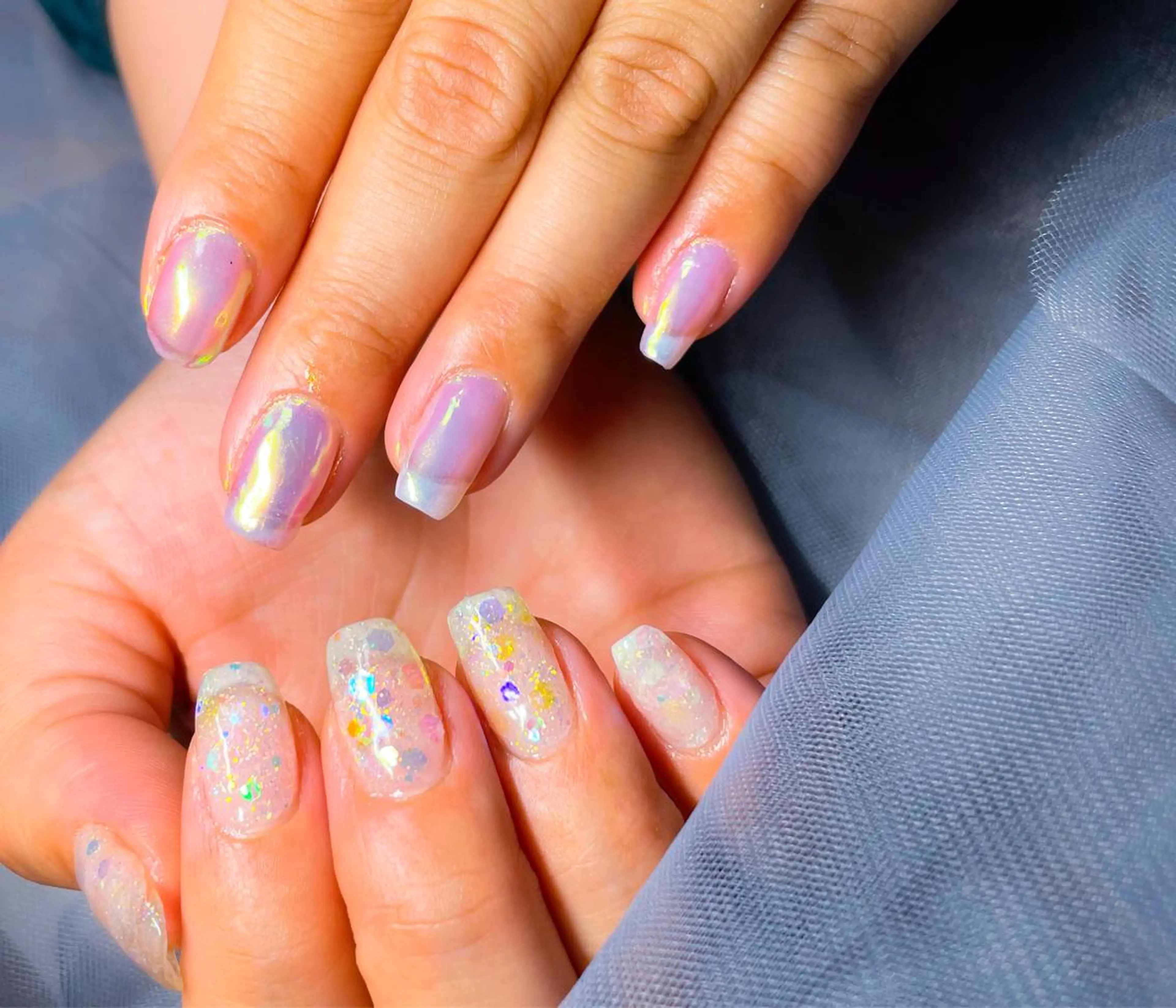 ネイル オーロラネイル ジェルネイル nail salon Be.のネイルデザイン