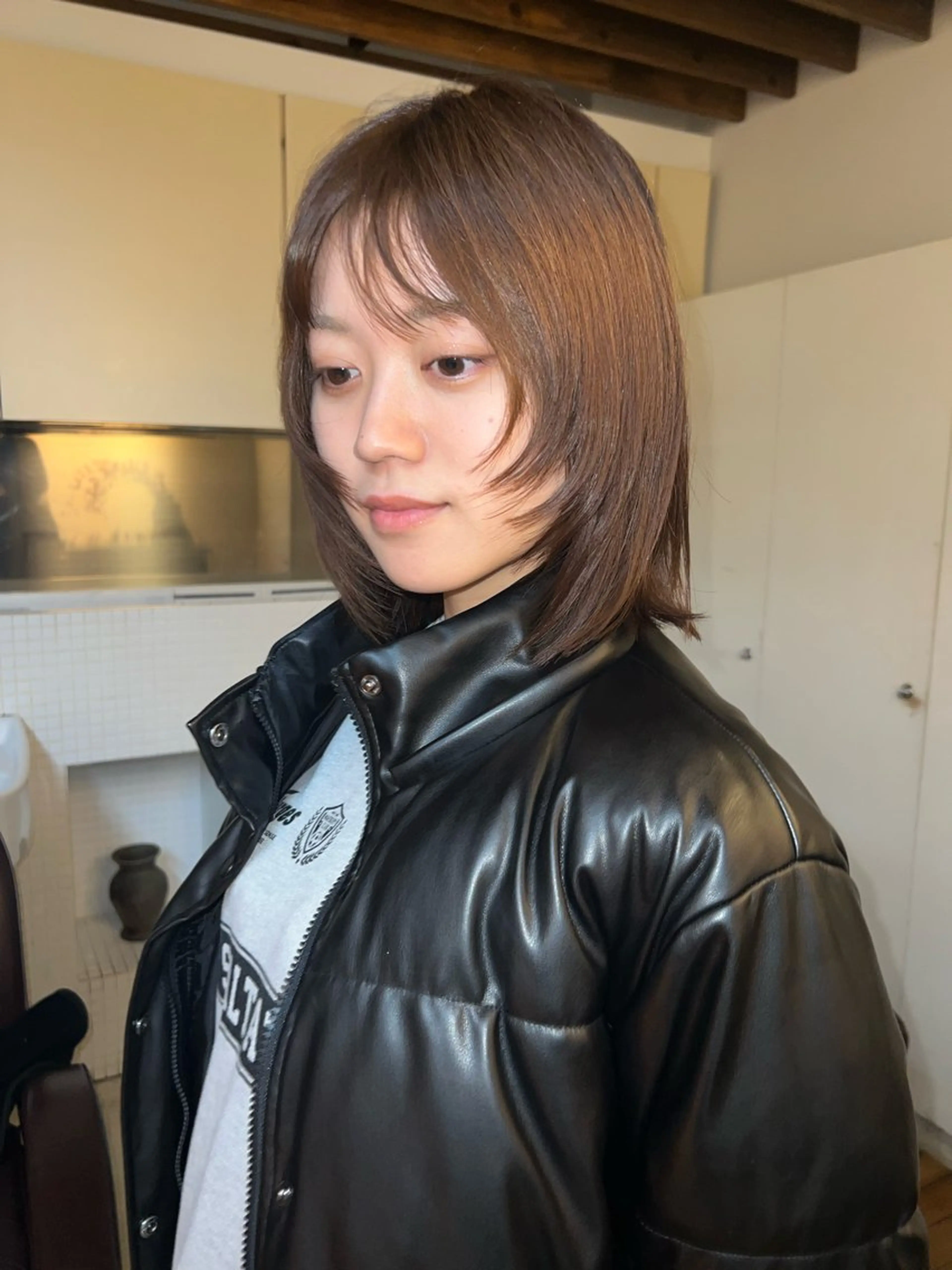 ミディアム 顔周りカット レイヤーカット レイヤーカット/ Riku🪐のヘアスタイル