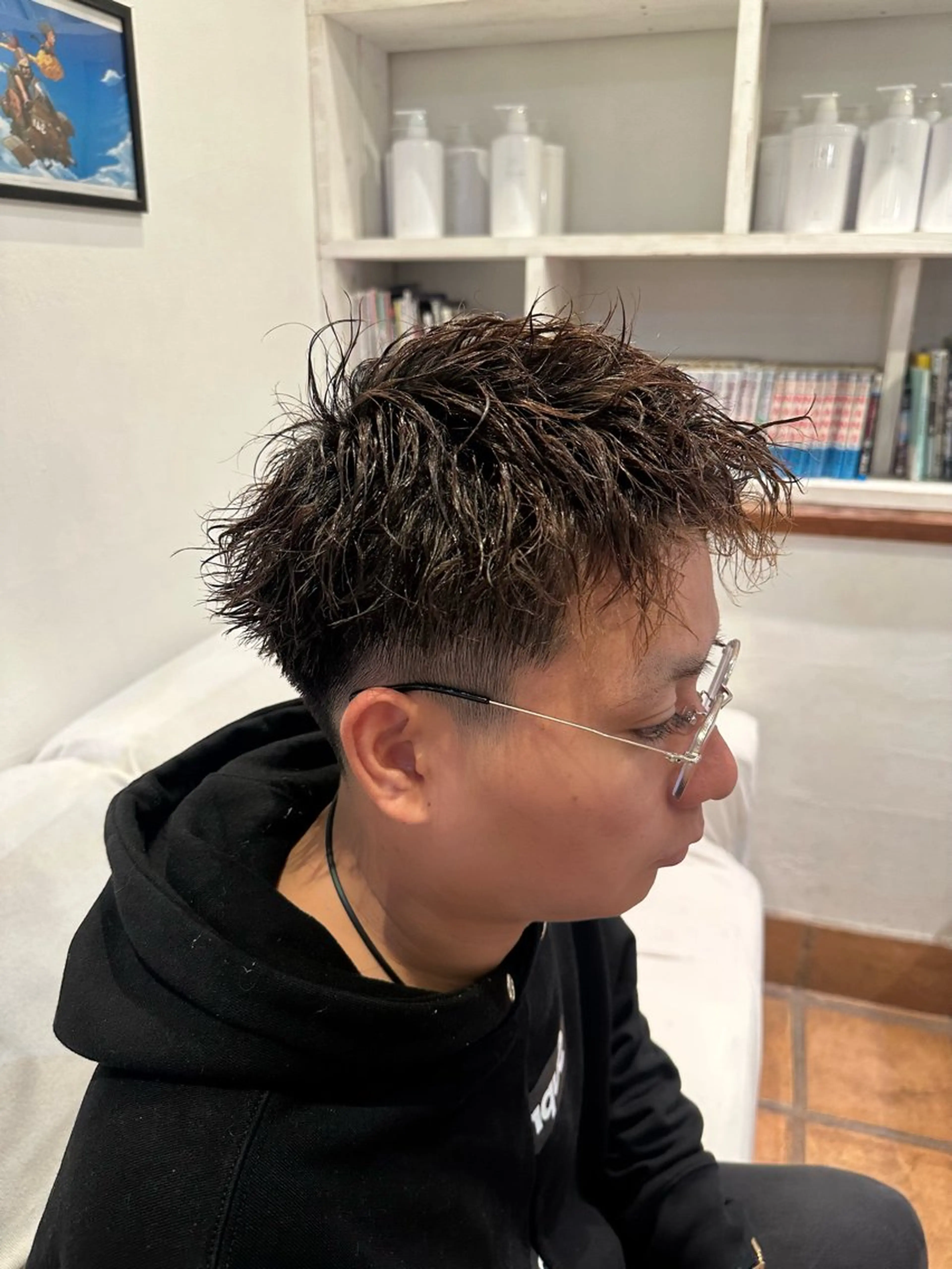 ショート パーマ メンズ 刈り上げ カット パーマ KAKERU/ボブ/ ショート/パーマ🌱のヘアスタイル