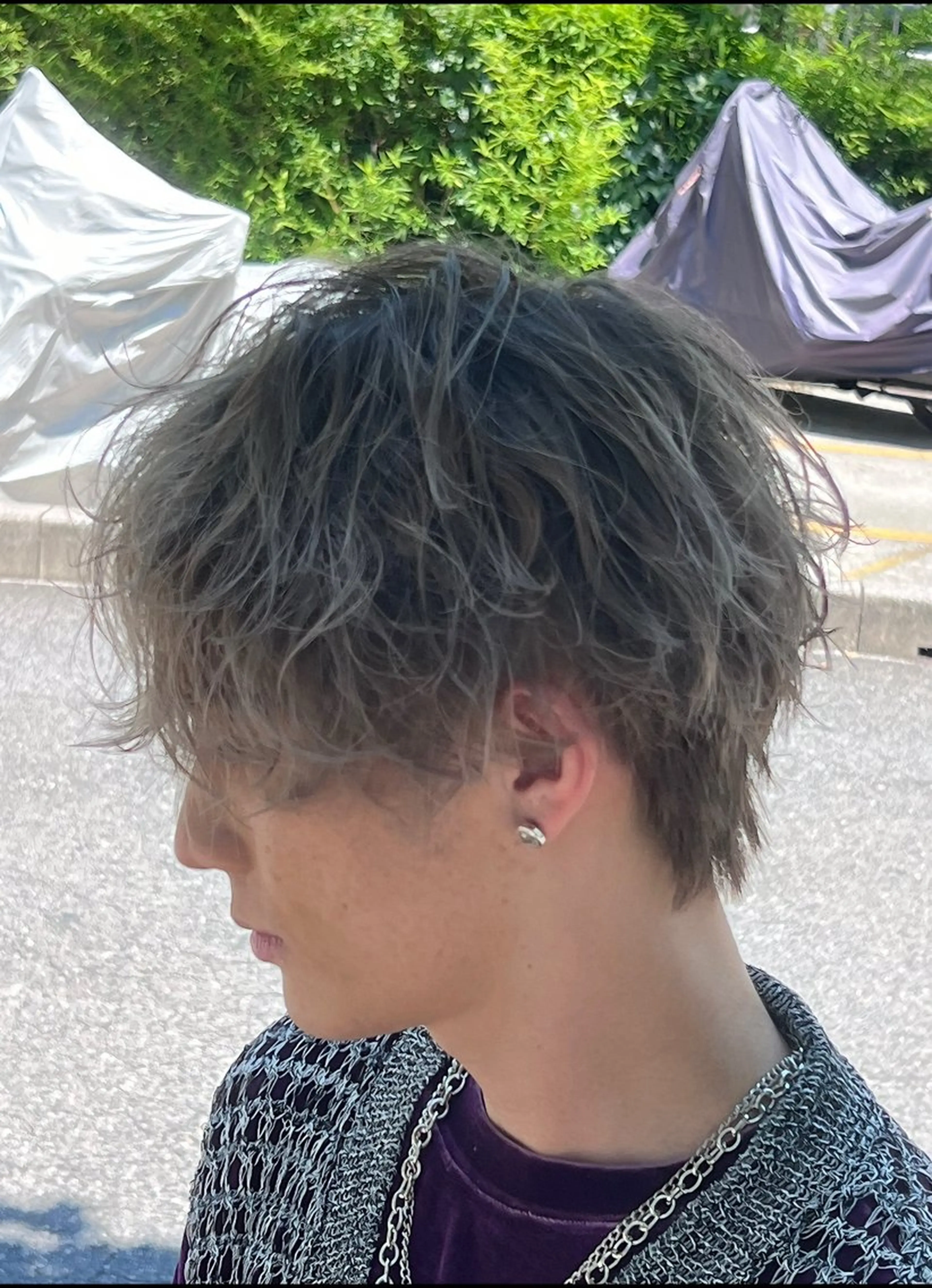 ショート カラー パーマ メンズ マッシュ 刈り上げ 【メンズ特化】玉貞 健太のヘアスタイル