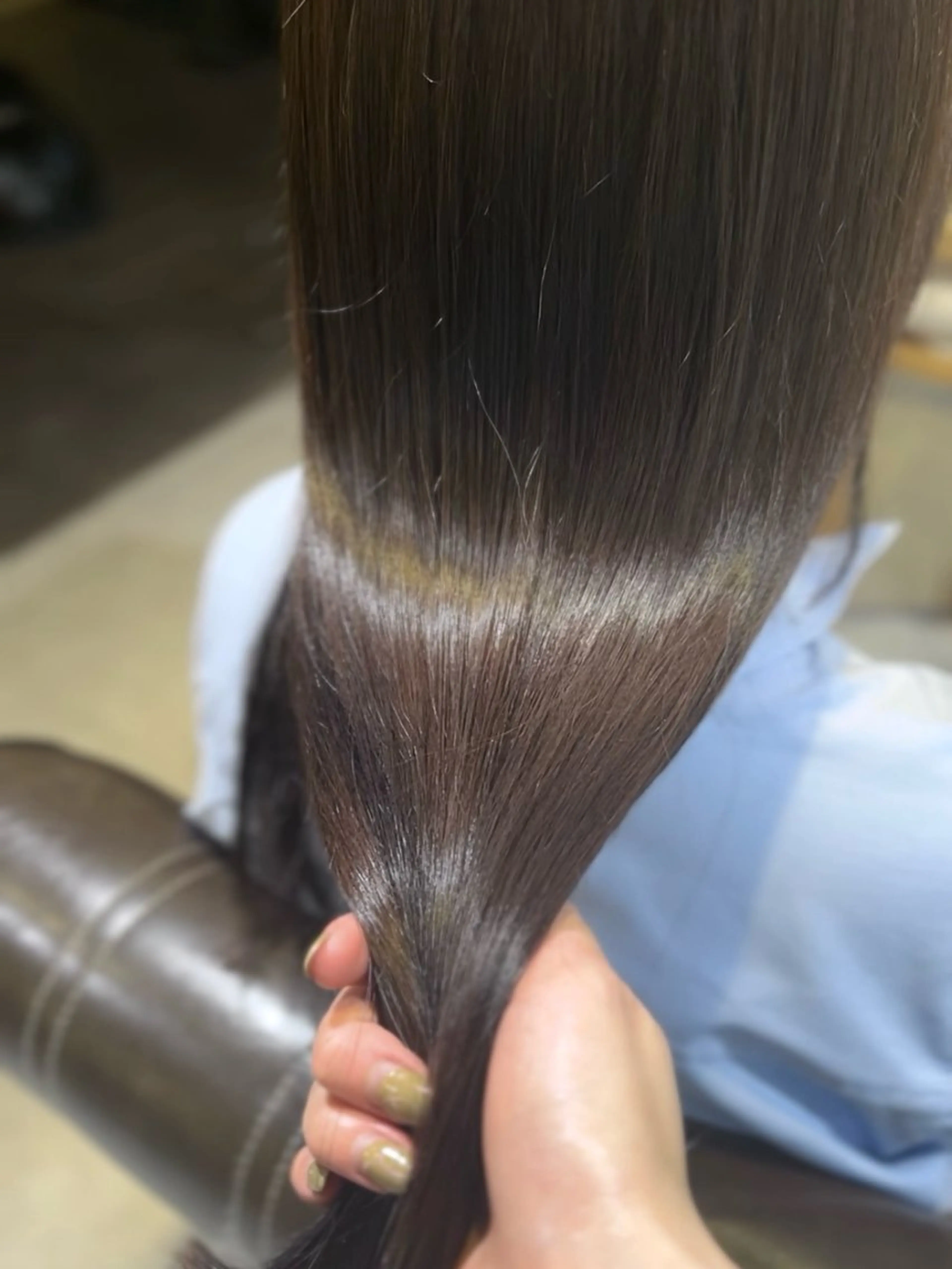 ロング カラー グレージュ ヘアカラー トリートメント bel./arie ⠀ ⠀ ⠀のヘアスタイル