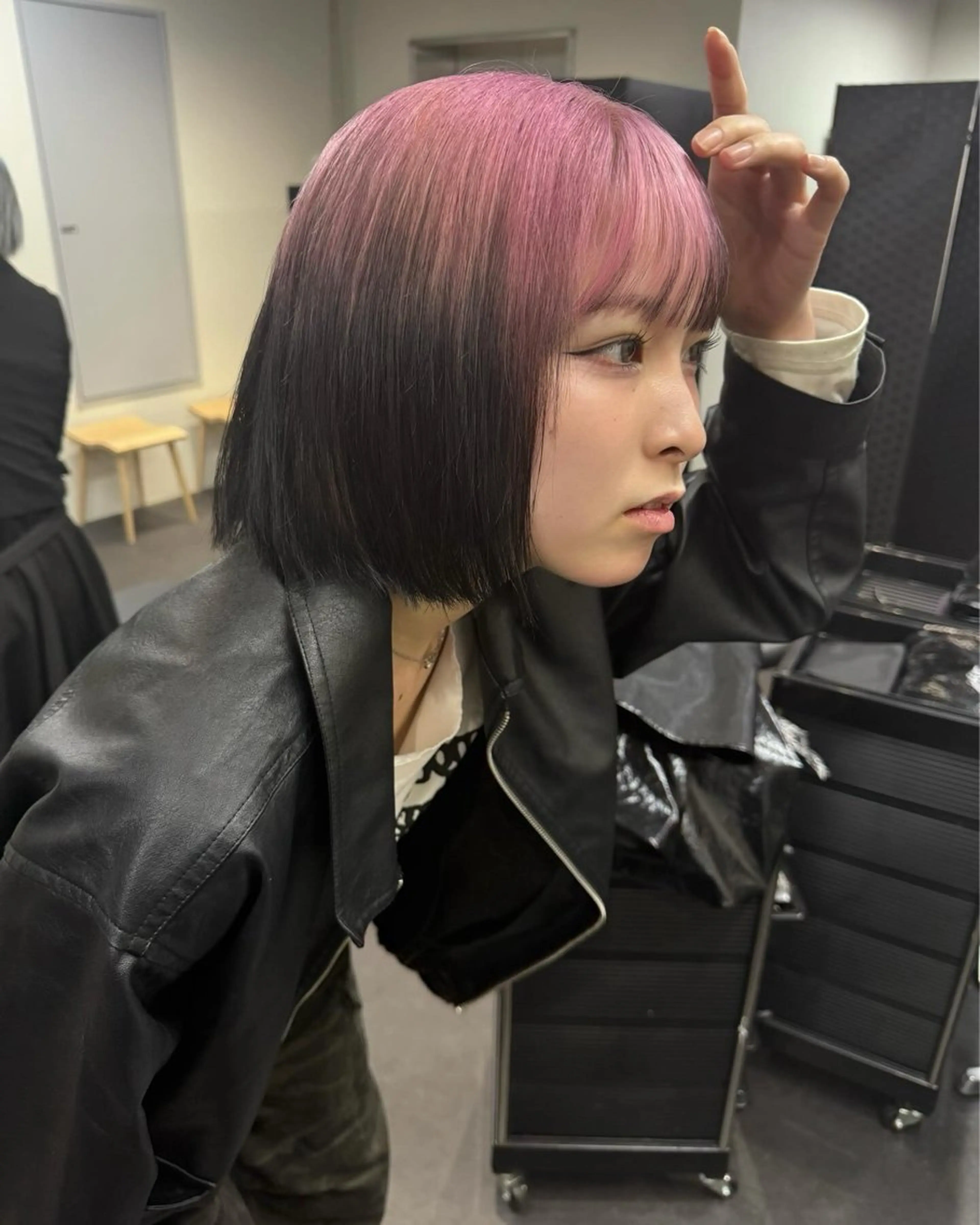 ショート カラー デザインカラー ピンクカラー ヘアカラー トリートメント Null原宿店所属・原 優季のヘアスタイル