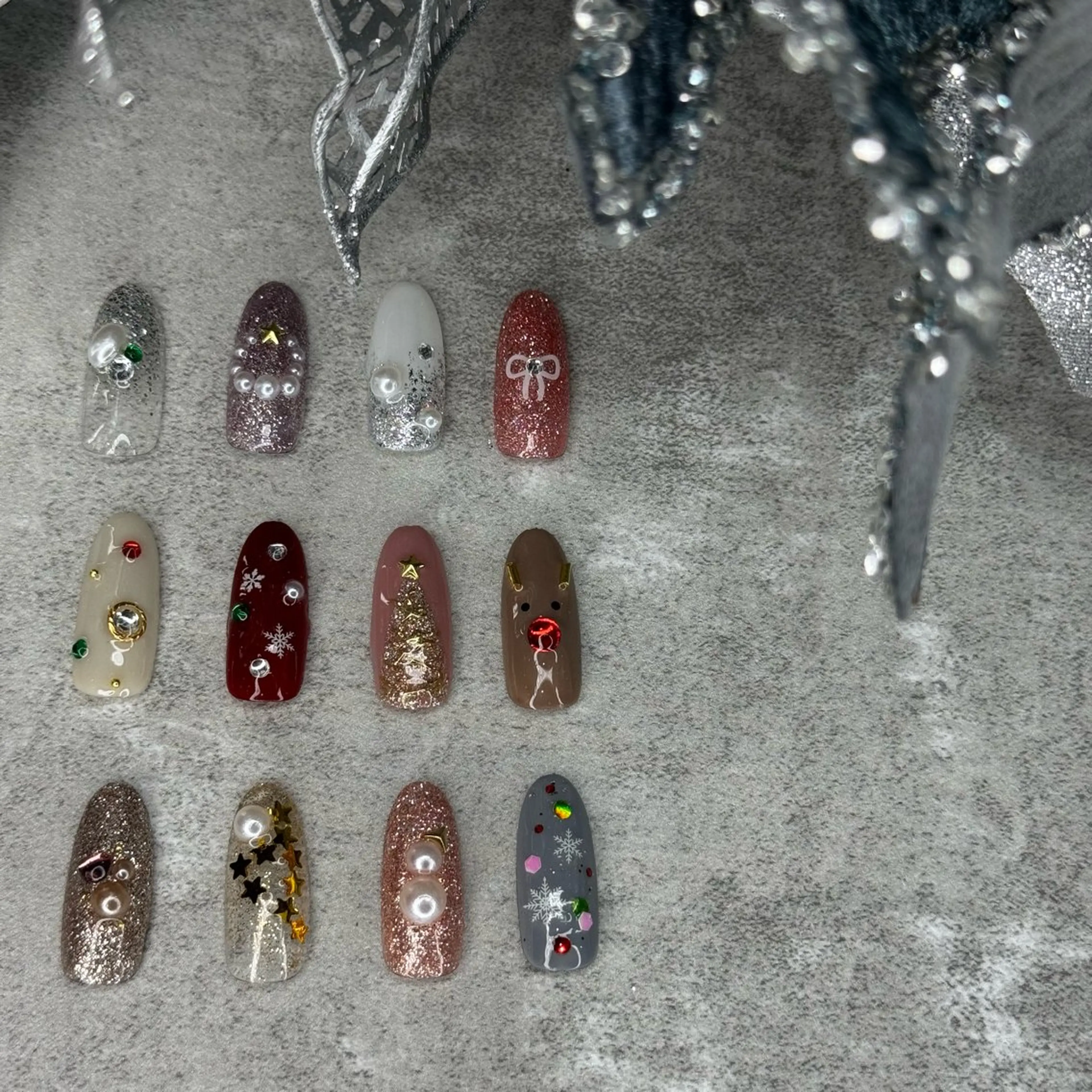 ネイル アートネイル 冬ネイル クリスマス Me   Chouette所属・MeChouette ネイルのネイルデザイン