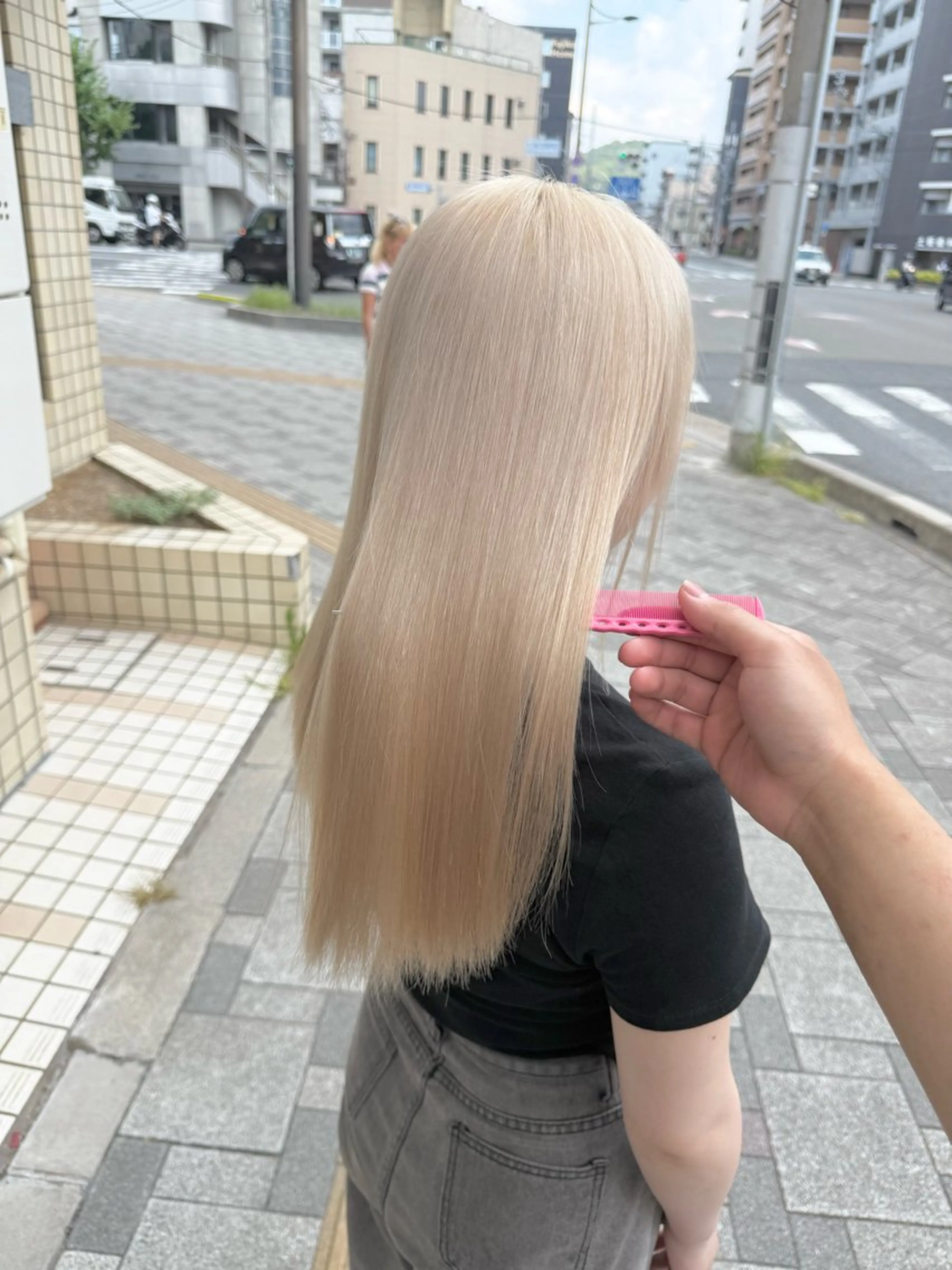 セミロング カラー selene officialのヘアスタイル