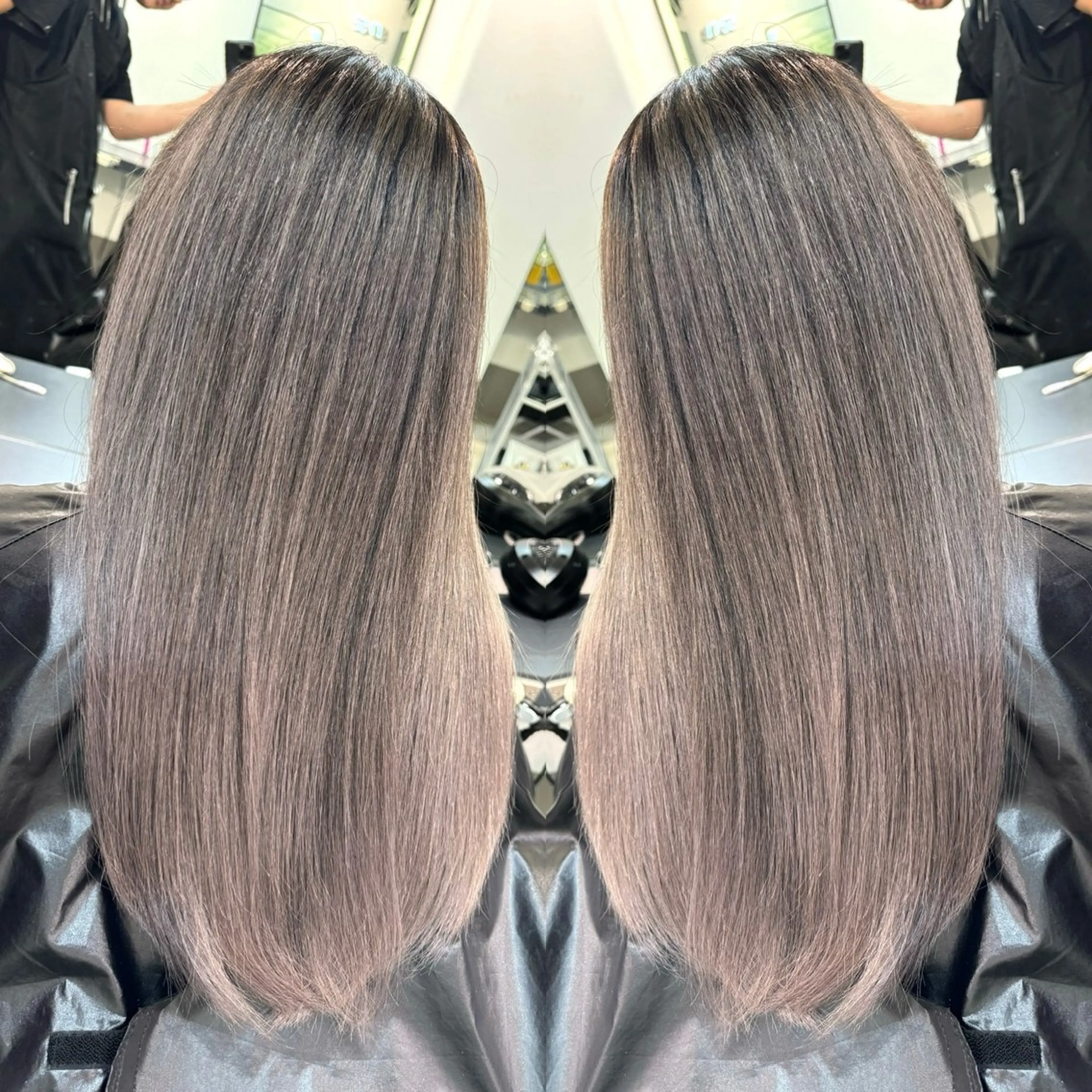 ロング カット ヘアカラー トリートメント 【店長】プルエクステ ボブ🌈ナツヤのヘアスタイル