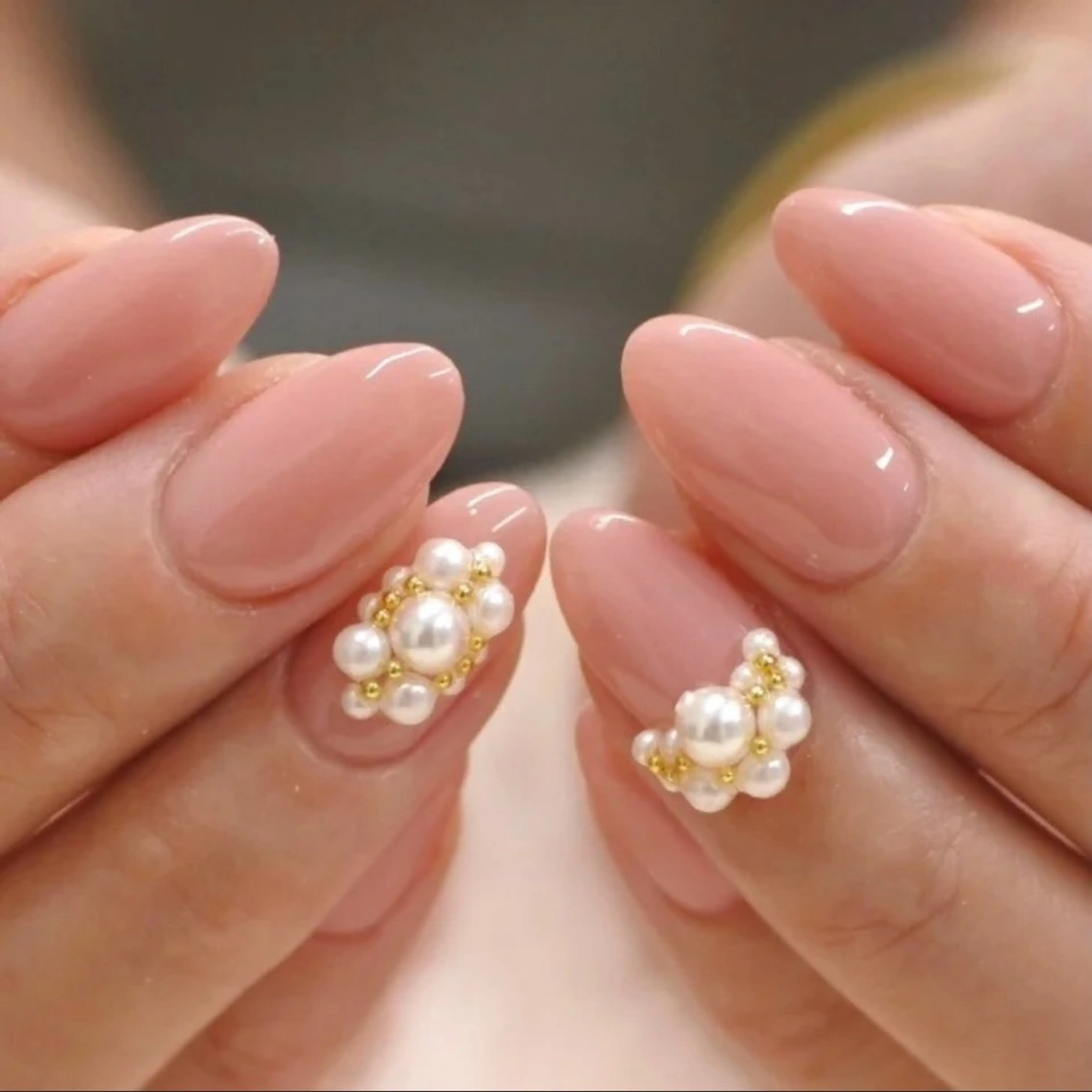 オフ無料◇ワンカラー+3Dビジュー2本の写真