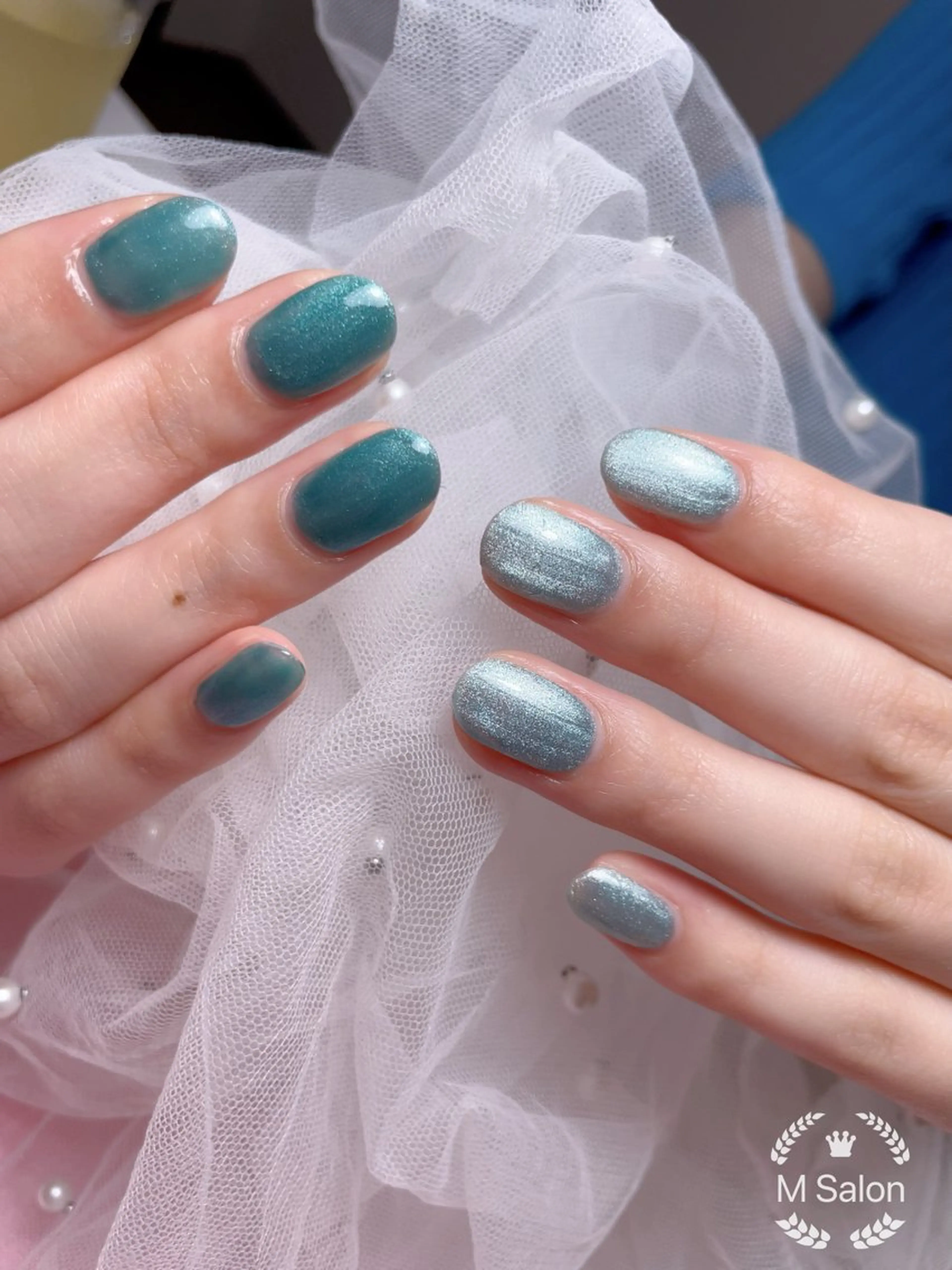 ネイル フレンチネイル マグネットネイル ニュアンスネイル オフィスネイル ワンカラーネイル ハンドネイル Mnail _KKのネイルデザイン