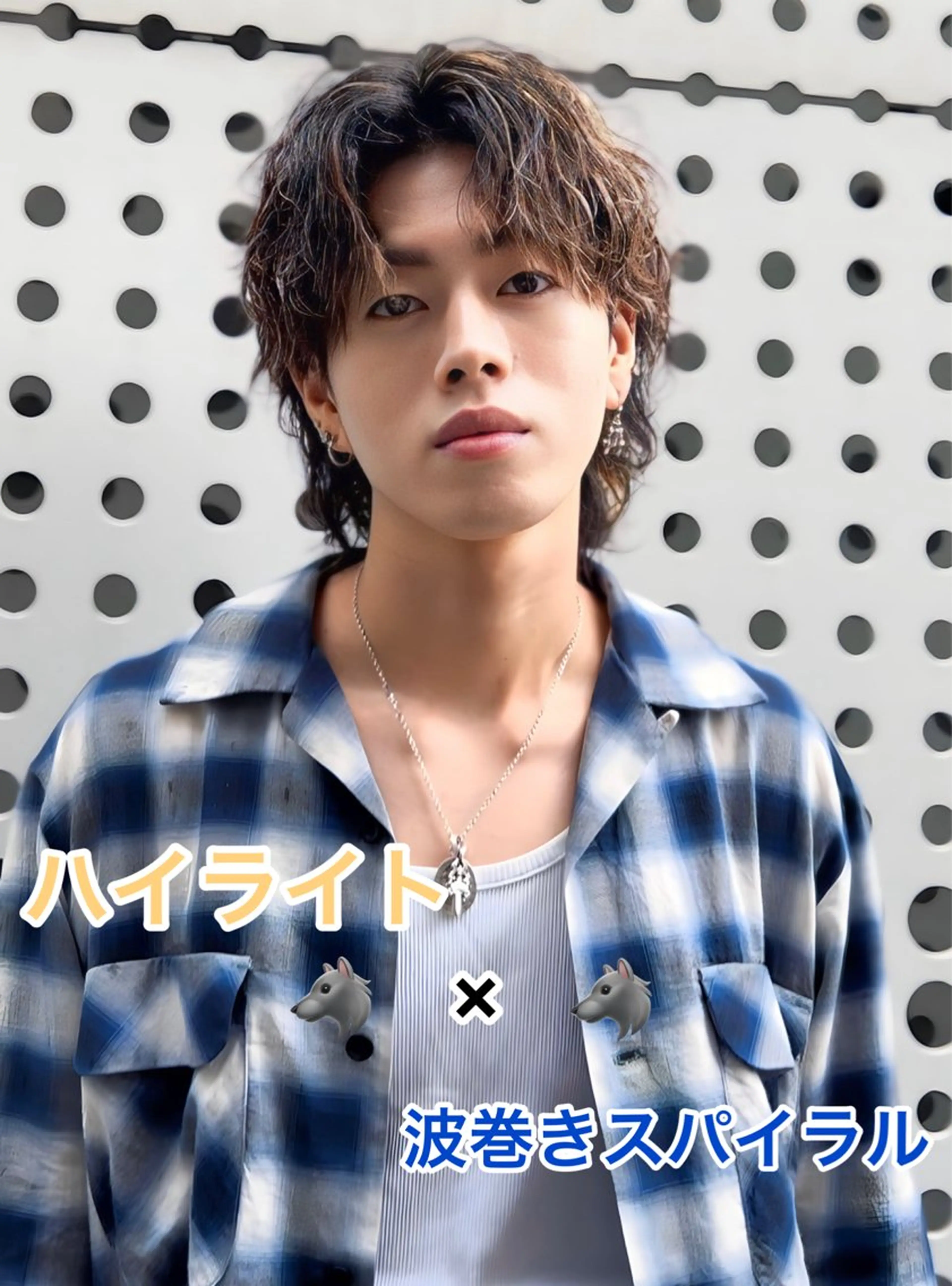 ミディアム カラー パーマ メンズ ミディアムパーマ メンズパーマ メンズウルフカット ウルフカット カット パーマ 👑松山ストレート/ メンズヘア/龍仁👑のヘアスタイル