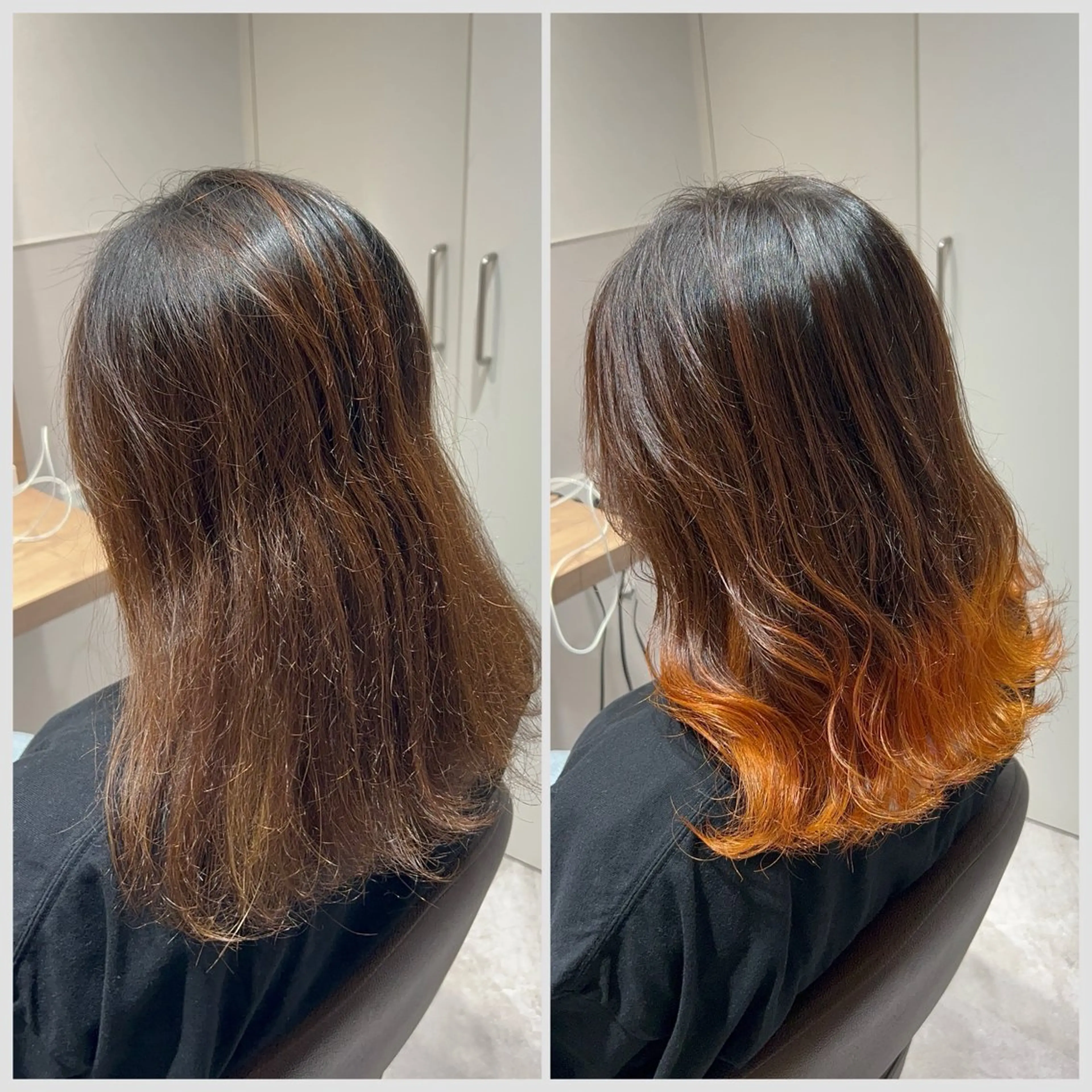ミディアム カラー オレンジ ヘアカラー SALOWIN 神戸三宮店所属・【三宮/ブリーチ なしカラー】高田祐也のヘアスタイル