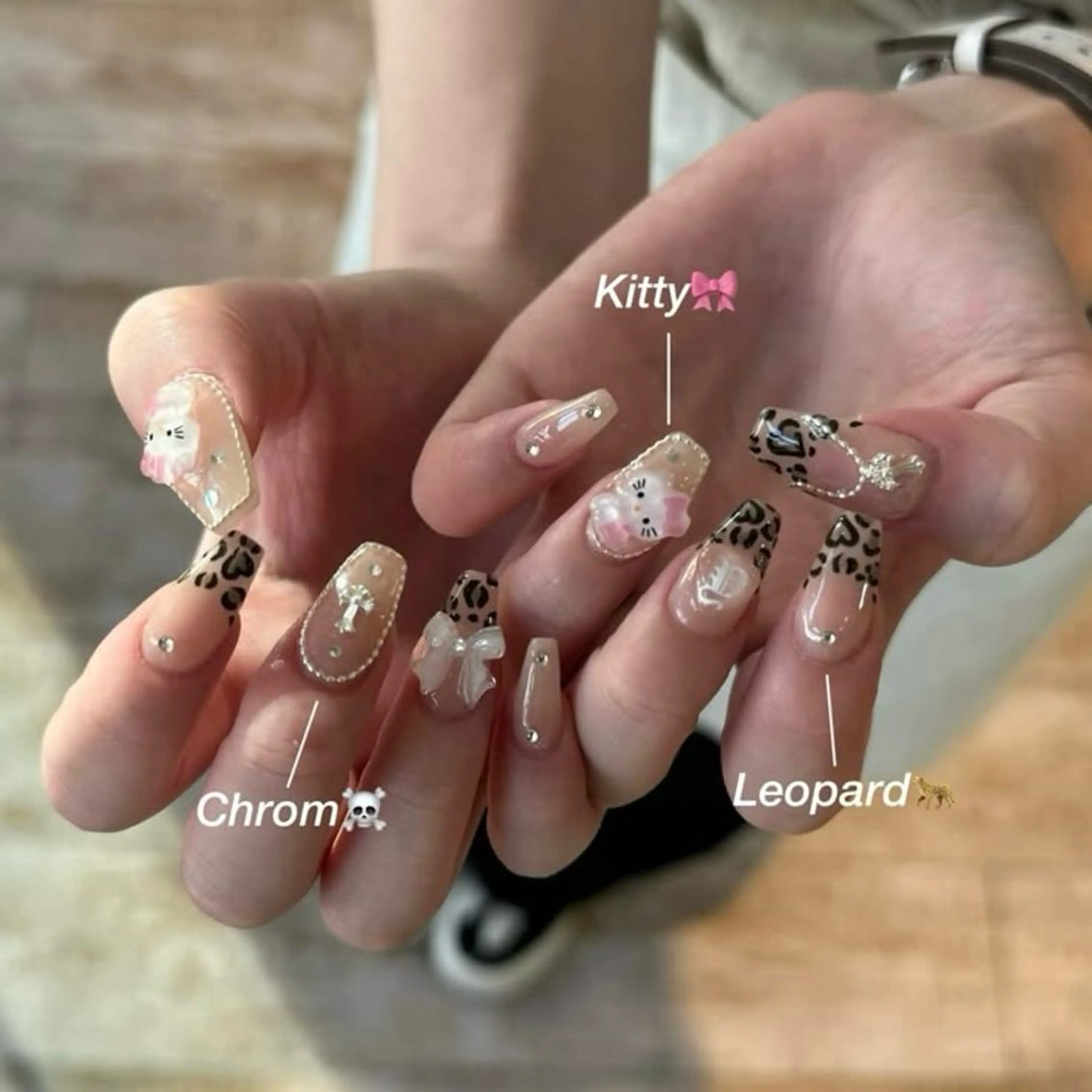 パーマ ハンドネイル Rose Ana.Chuoのネイルデザイン