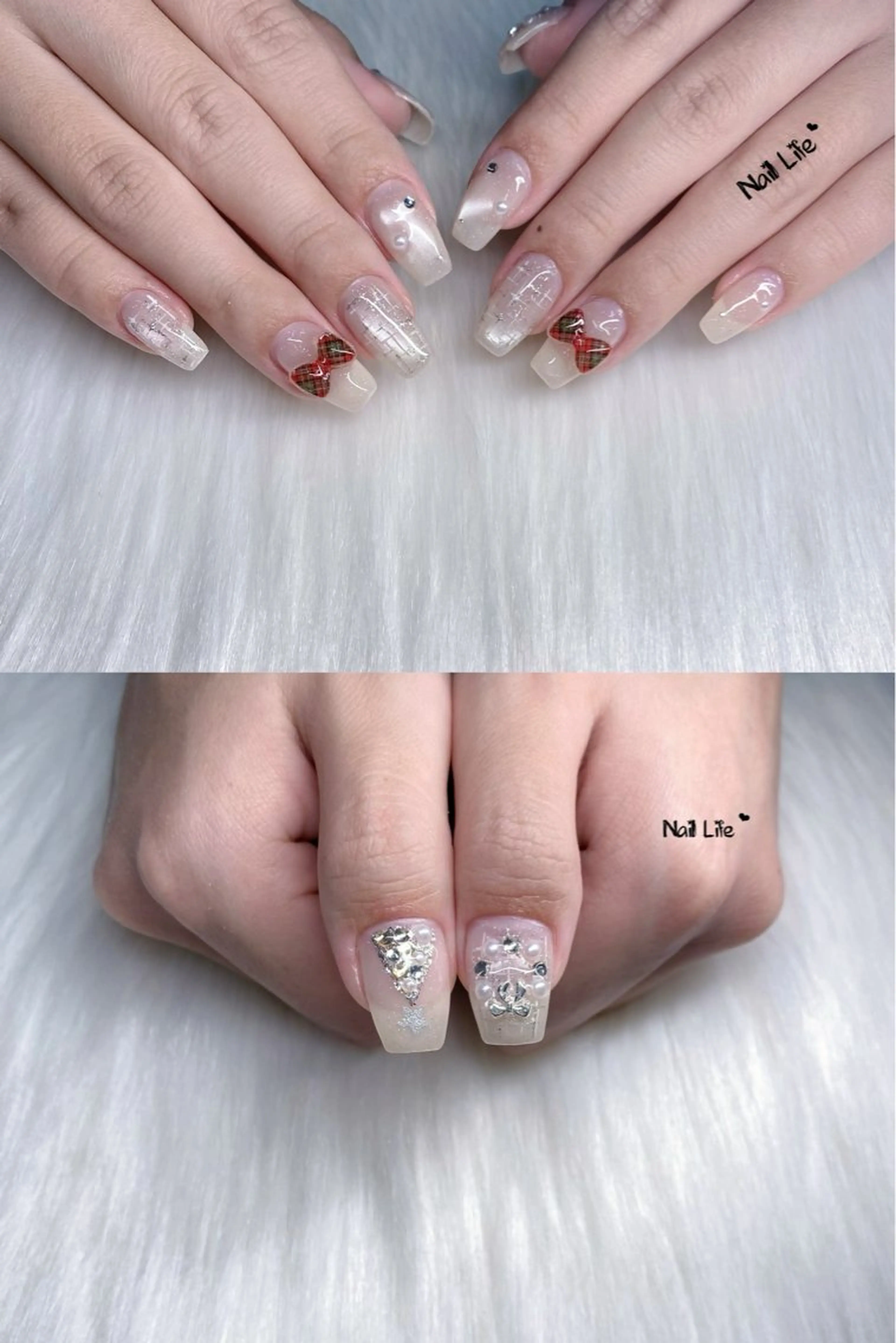 ショート クリスマス ハンドネイル Nail Lifeのネイルデザイン