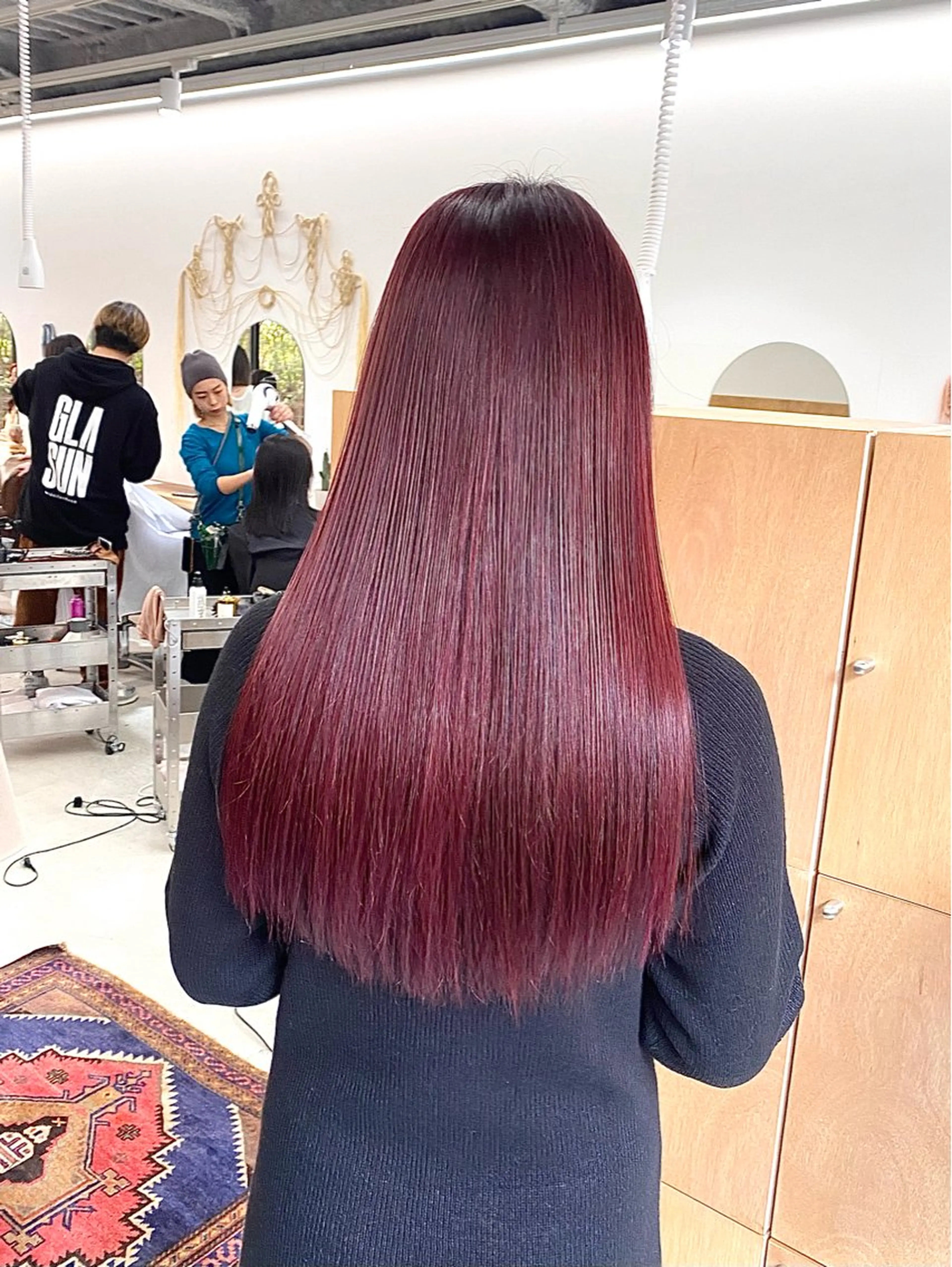 ロング カラー ヘアアレンジ カット ヘアカラー トリートメント ハル🌸柔色/ ブリーチなし/艶髪のヘアスタイル