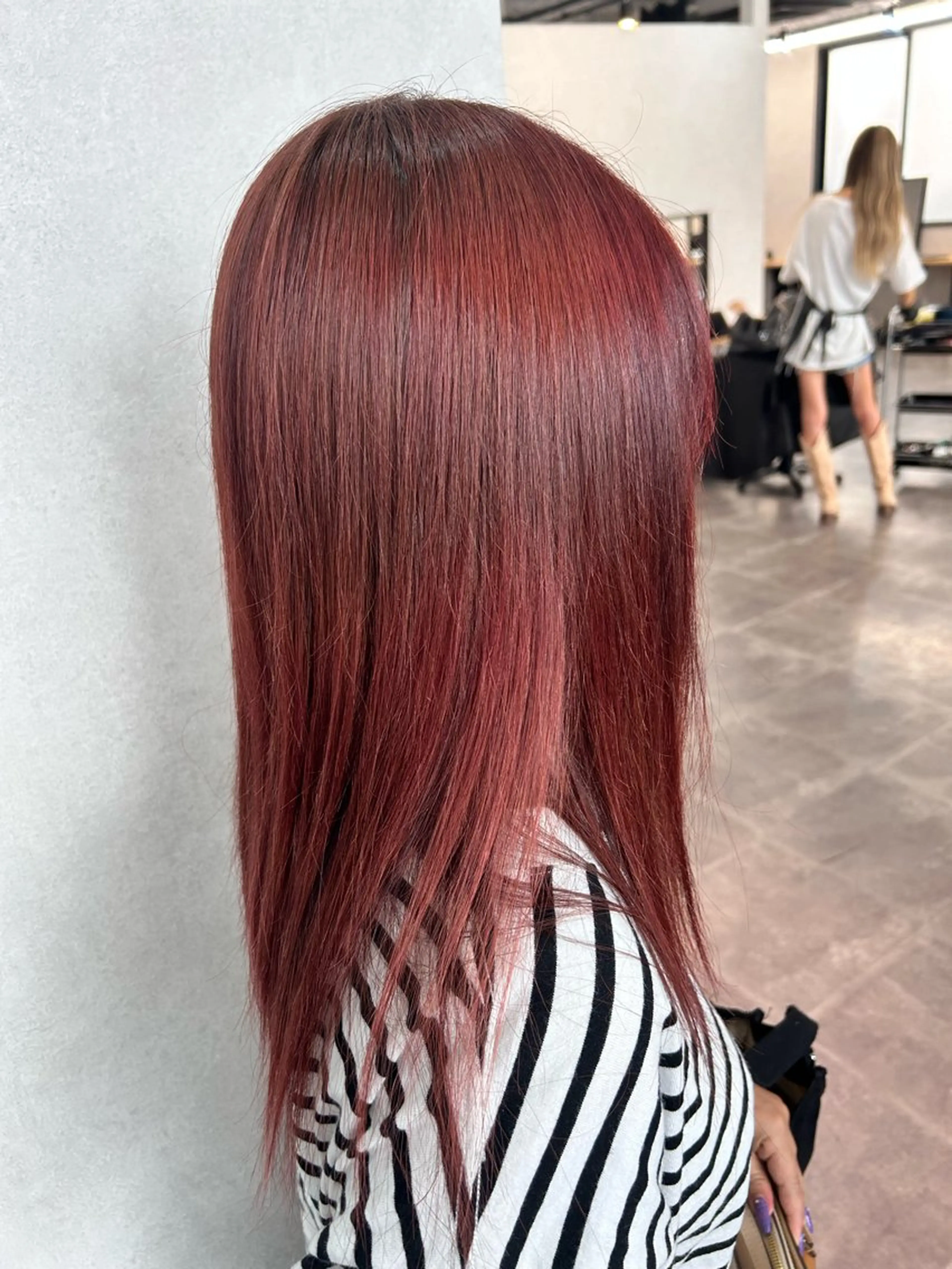 ミディアム ヘアカラー トリートメント エクステ/心斎橋/ ハイトーン/ミサキのヘアスタイル