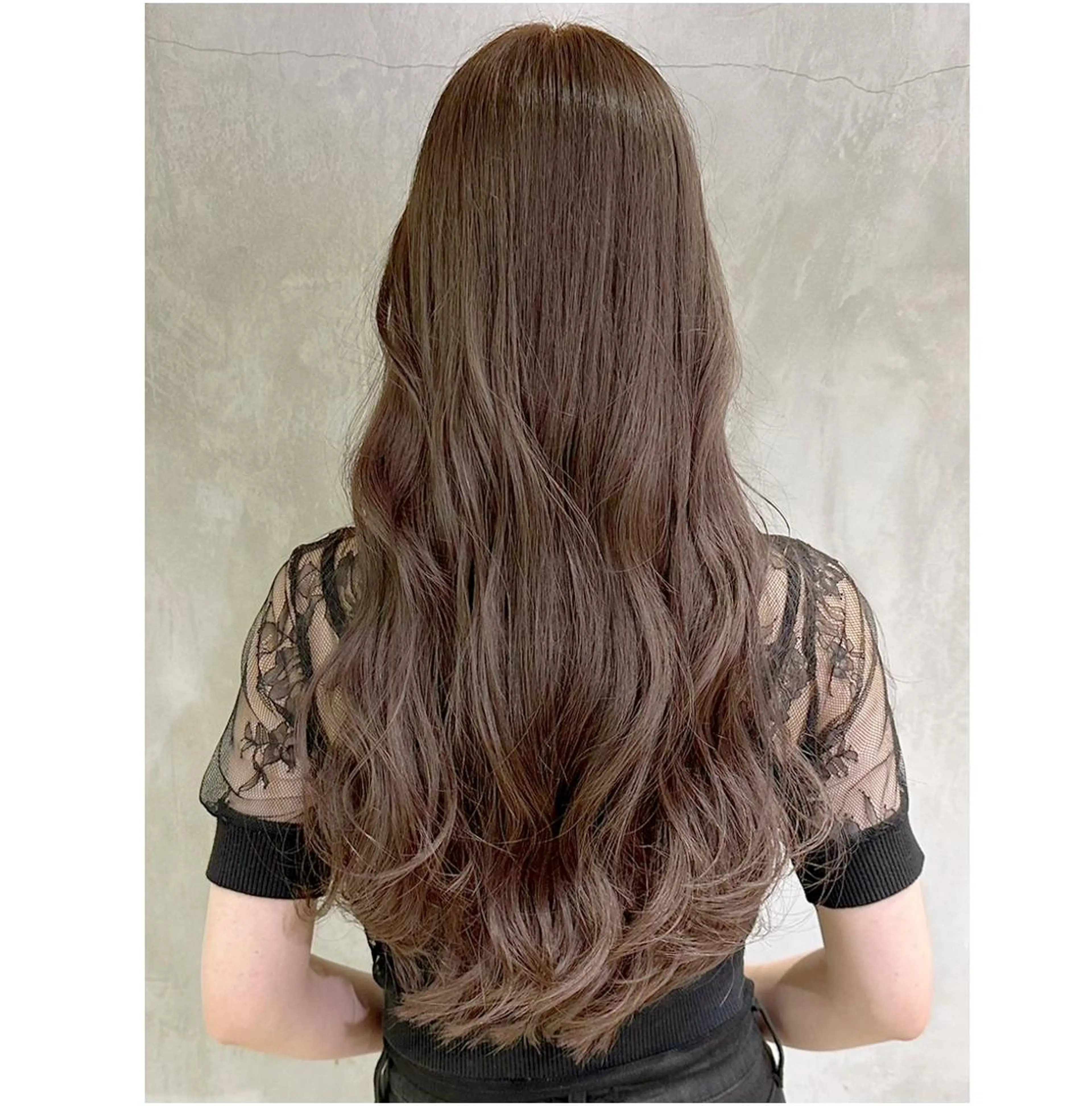 カラー ヘアアレンジ ロング パーマ グレージュ ラベンダーカラー ラベンダーグレージュ ラベンダーグレー ITbyALBUM 八王子店のヘアスタイル