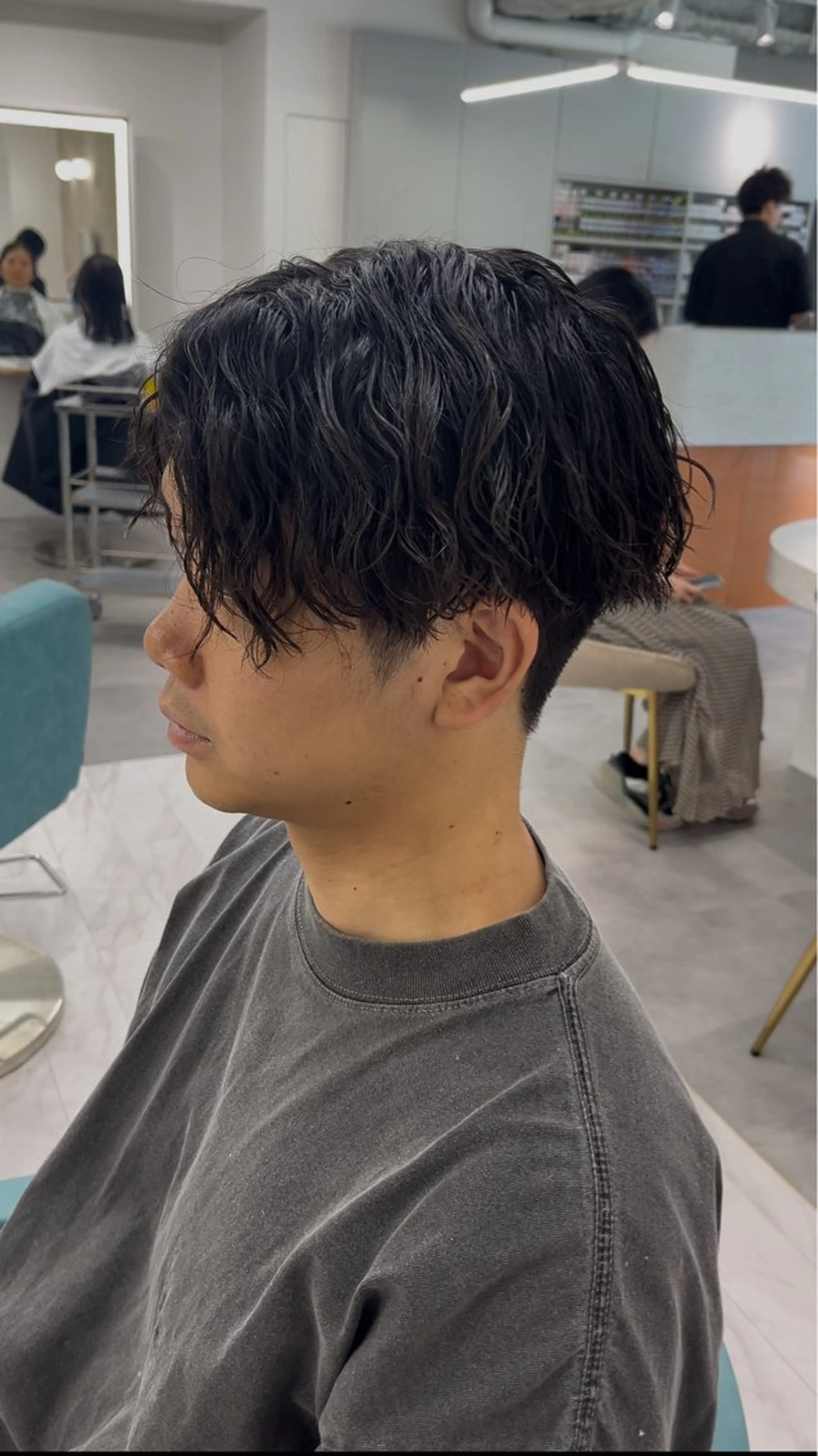 パーマ メンズ カット パーマ 藤川 克己のヘアスタイル