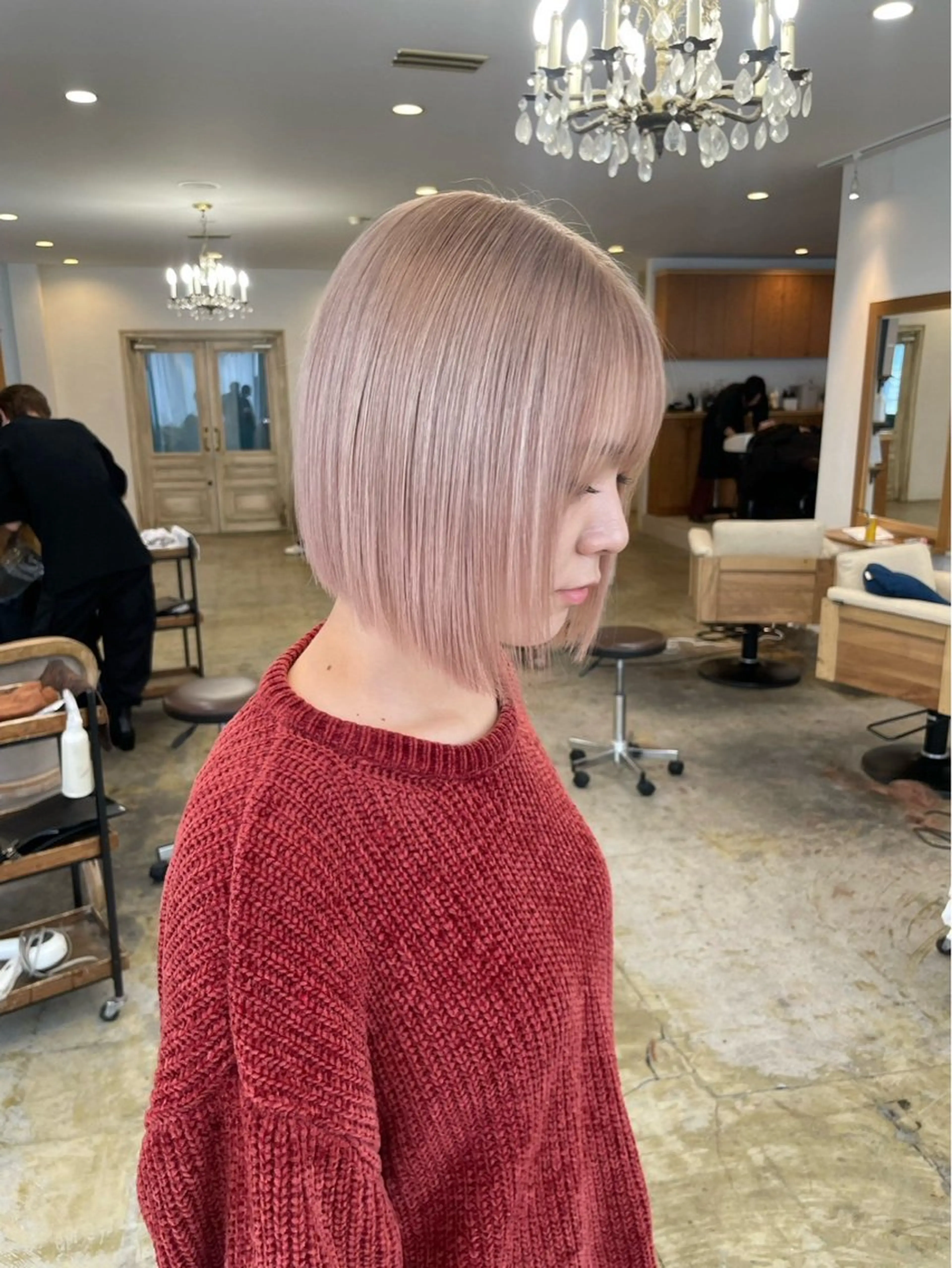 ミディアム ヘアカラー miyu ハイトーンモデル募集のヘアスタイル