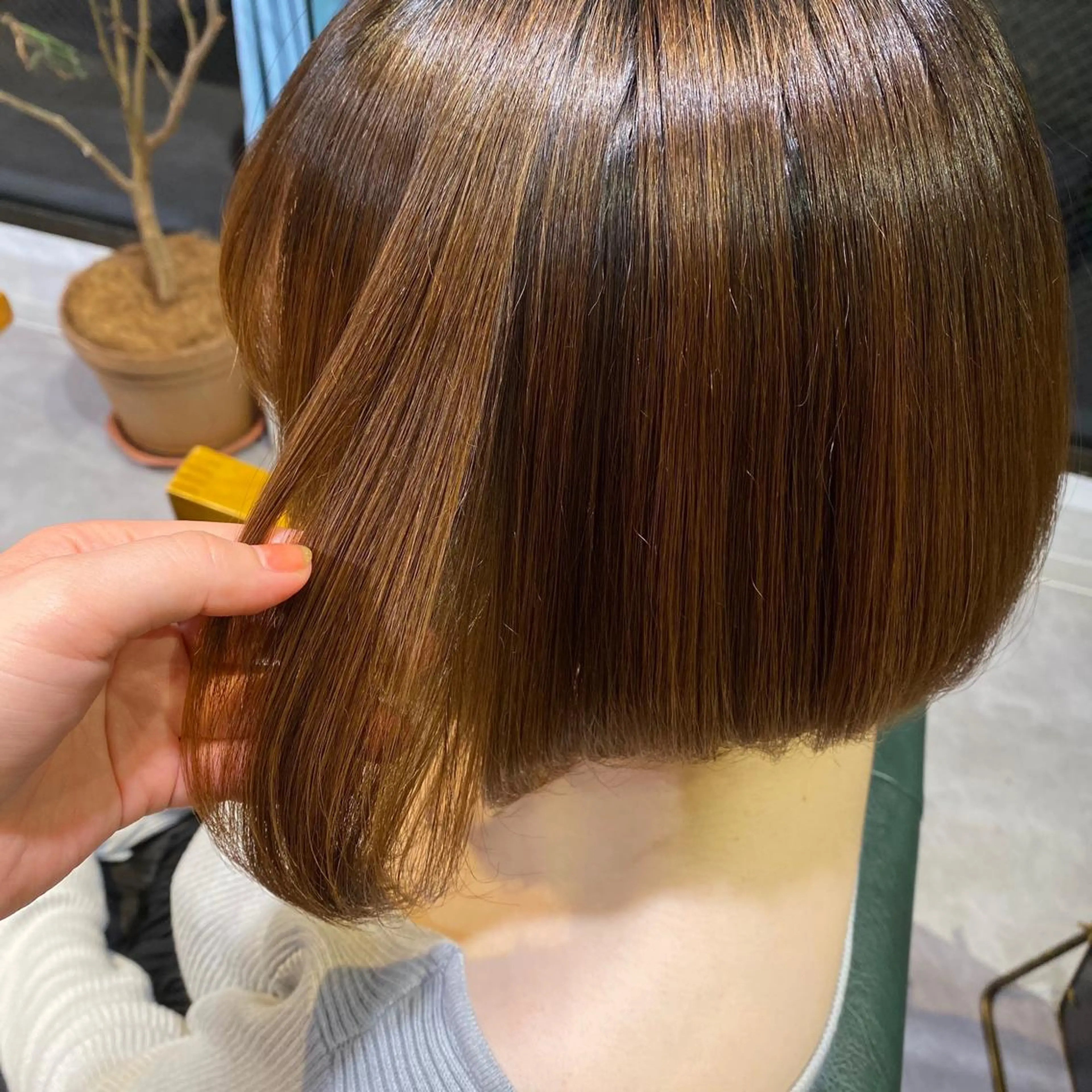 ショート 縮毛矯正 トリートメント GO TODAY SHAiRE SALON 原宿Stella店所属・𓍯柔らかhair 𓍯 yukinoのヘアスタイル