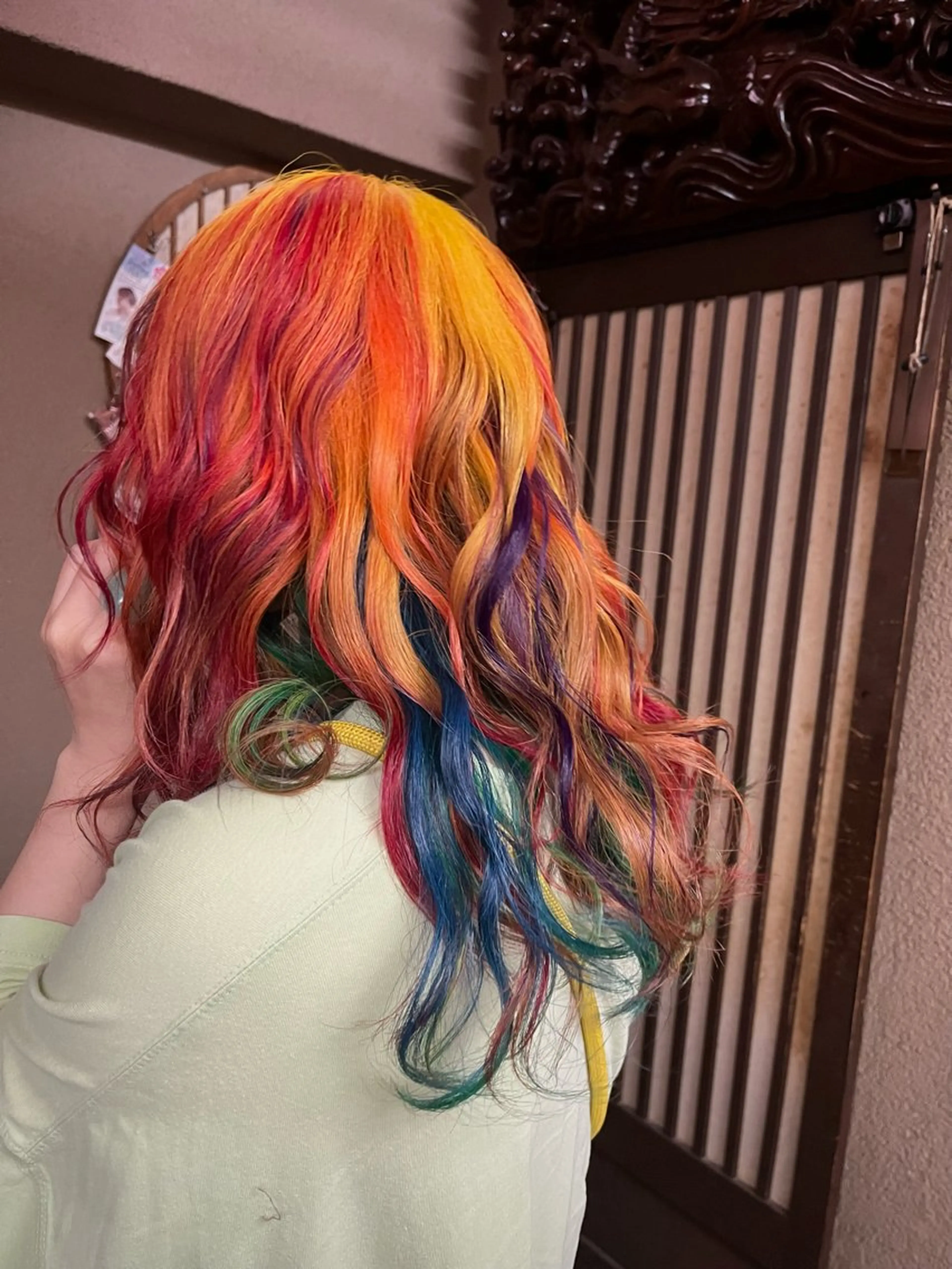 ミディアム カラー ミディアムパーマ バレイヤージュ ブリーチ ケアブリーチ ダブルカラー KAH所属・Koichi Satoのヘアスタイル