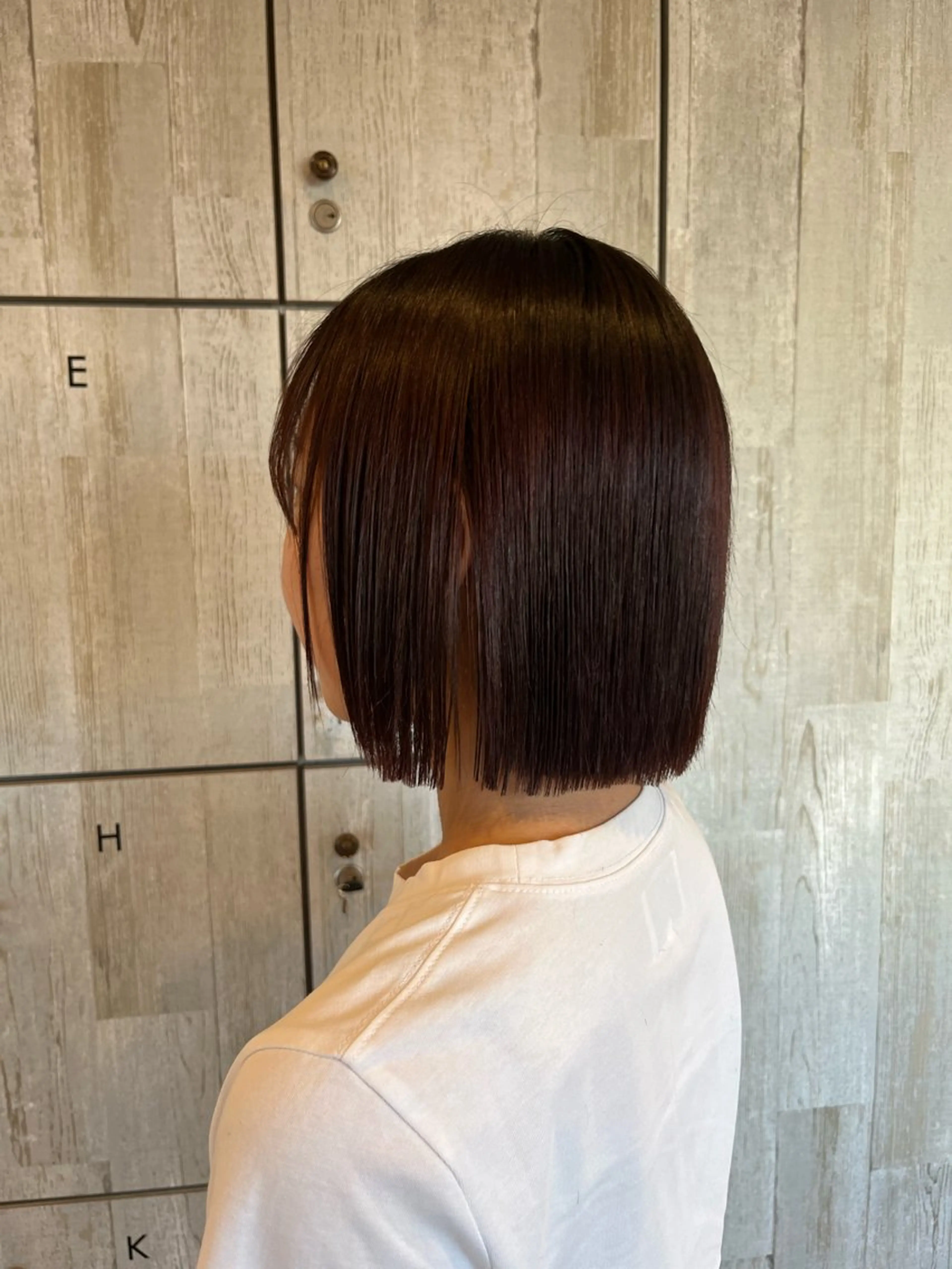ショート パーマ ボブ くせ毛 縮毛矯正 顔まわり/オフィス カラー/青栁優🔆のヘアスタイル