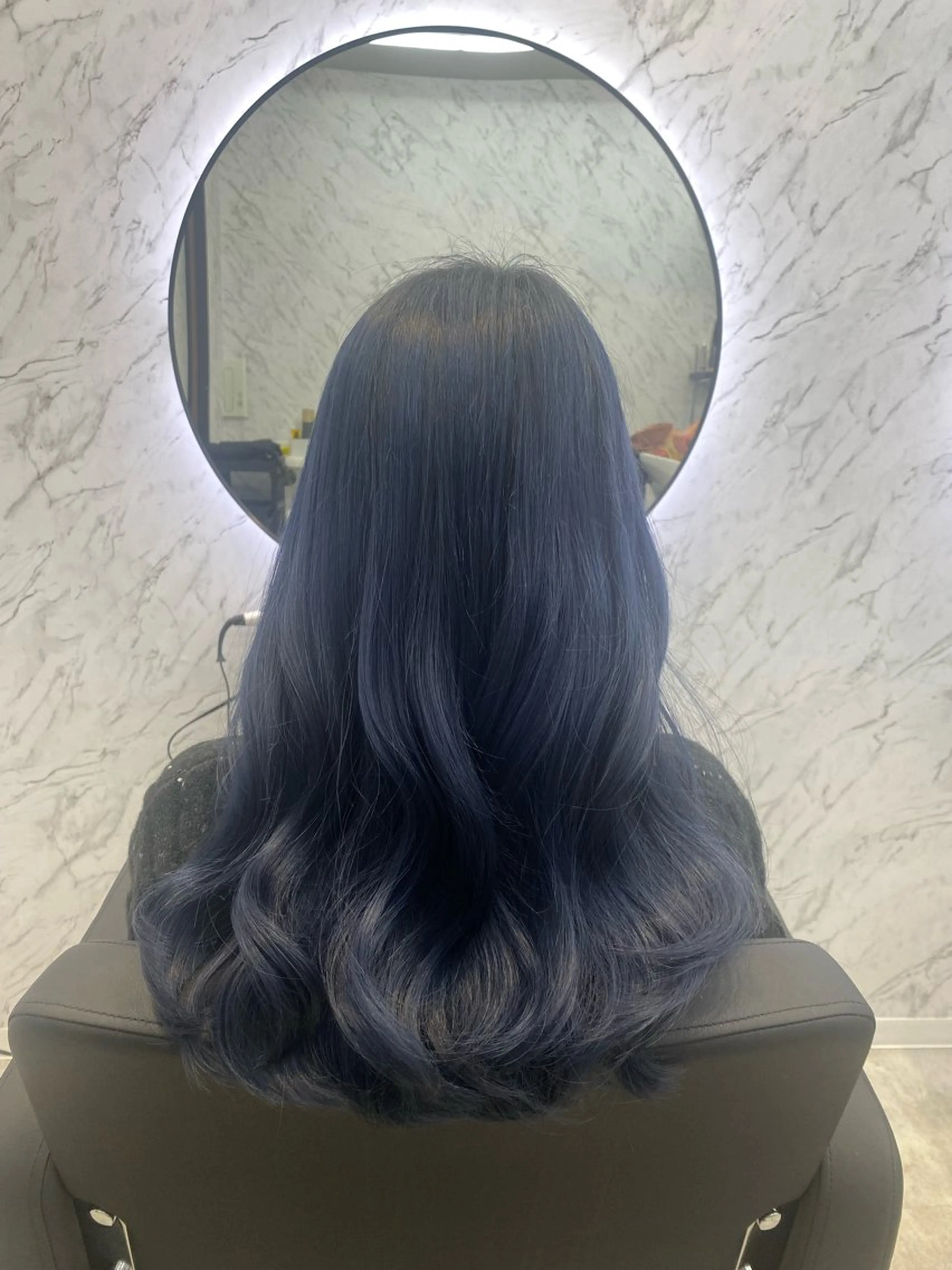 ロング カラー ブルーカラー ヘアカラー トリートメント 艶カラー 🇰🇷💎MIUのヘアスタイル