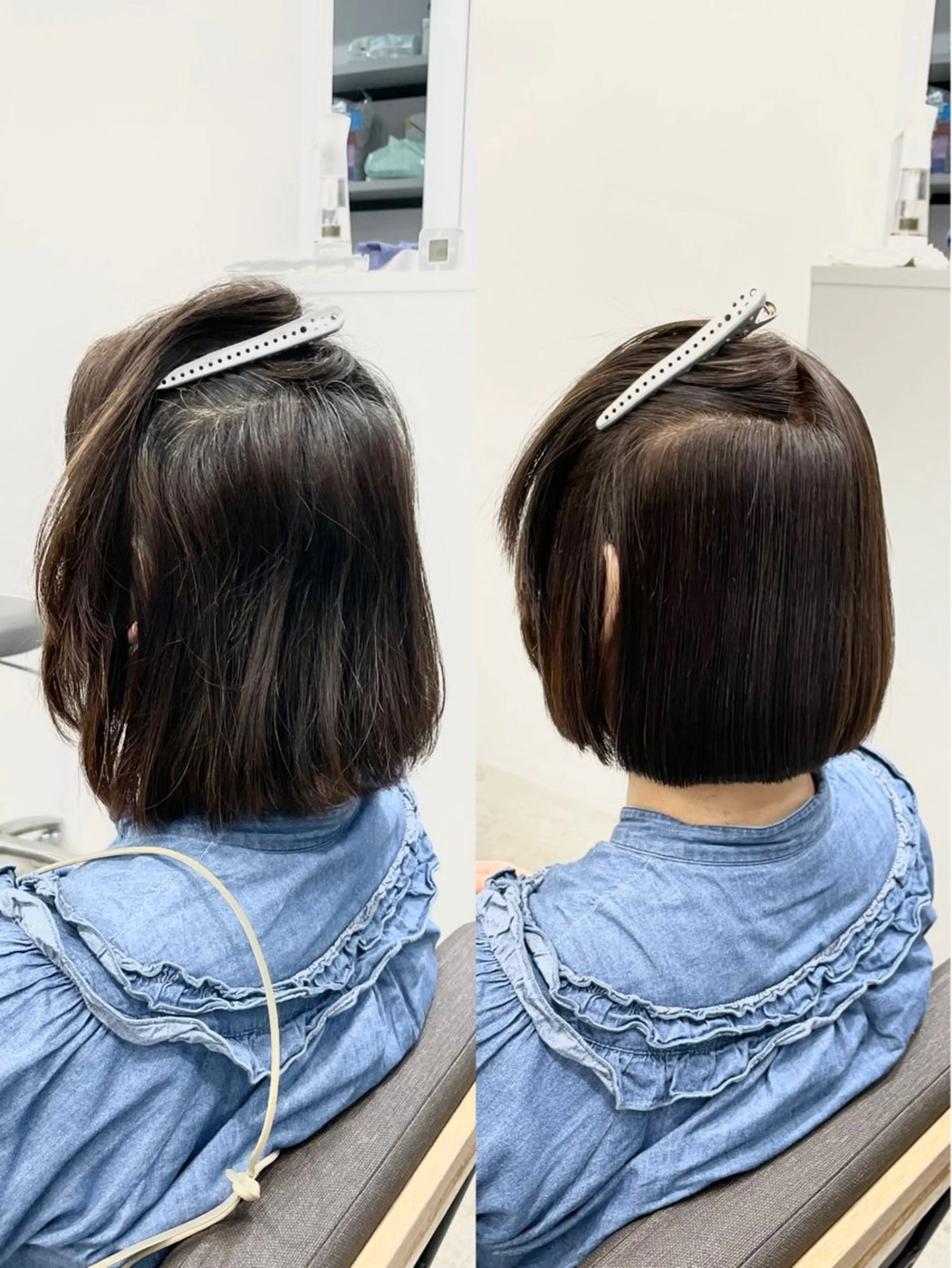 ミディアム カラー パーマ ミディアムパーマ 髪質改善 縮毛矯正 ストレートパーマ カット ヘアカラー 縮毛矯正 トリートメント 美髪への最善策を貴方 へ✨凄い艶髪✨萩原のヘアスタイル