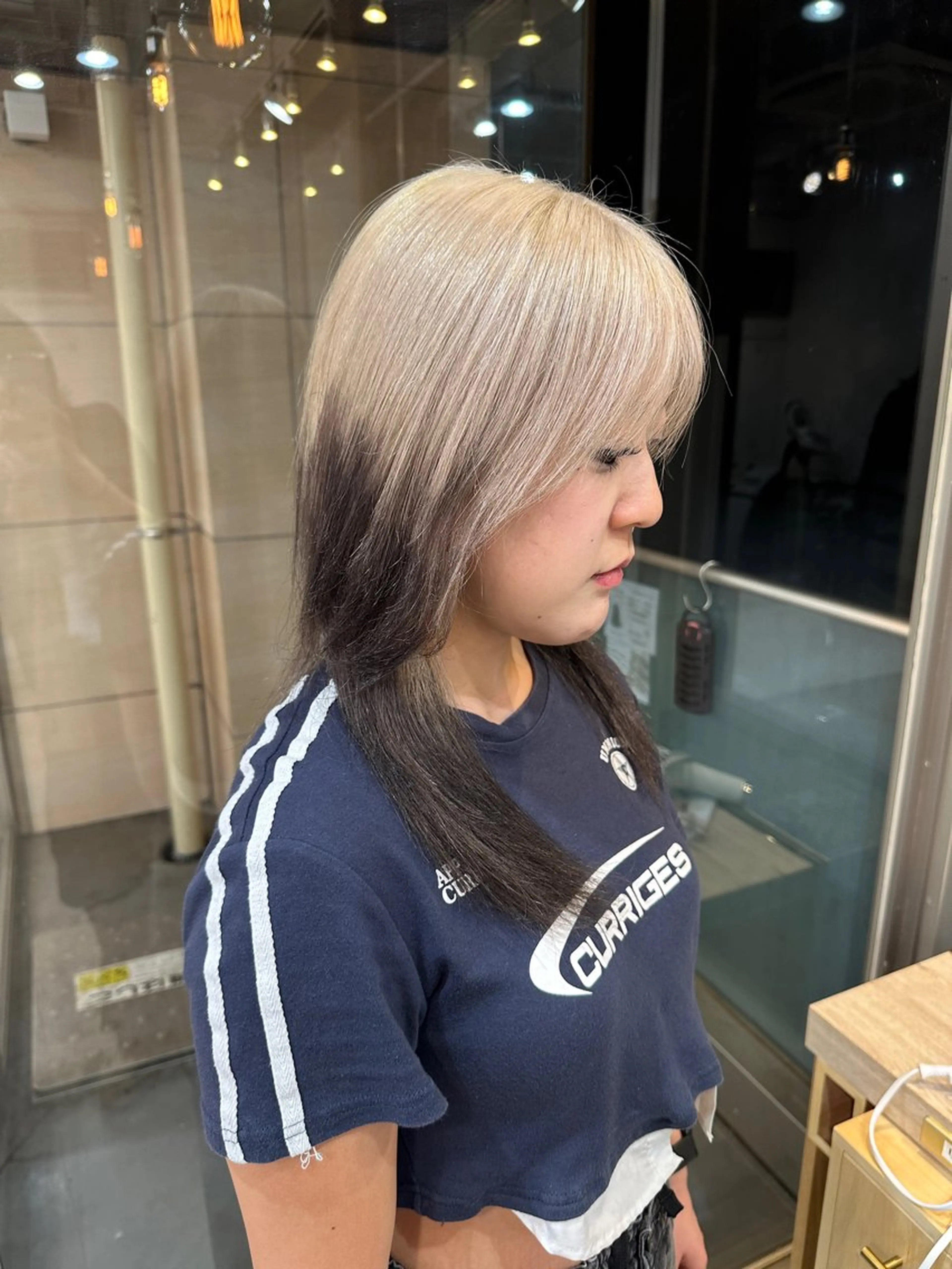 ロング カラー カット ヘアカラー 新宿ケアブリーチ 稲垣颯太のヘアスタイル