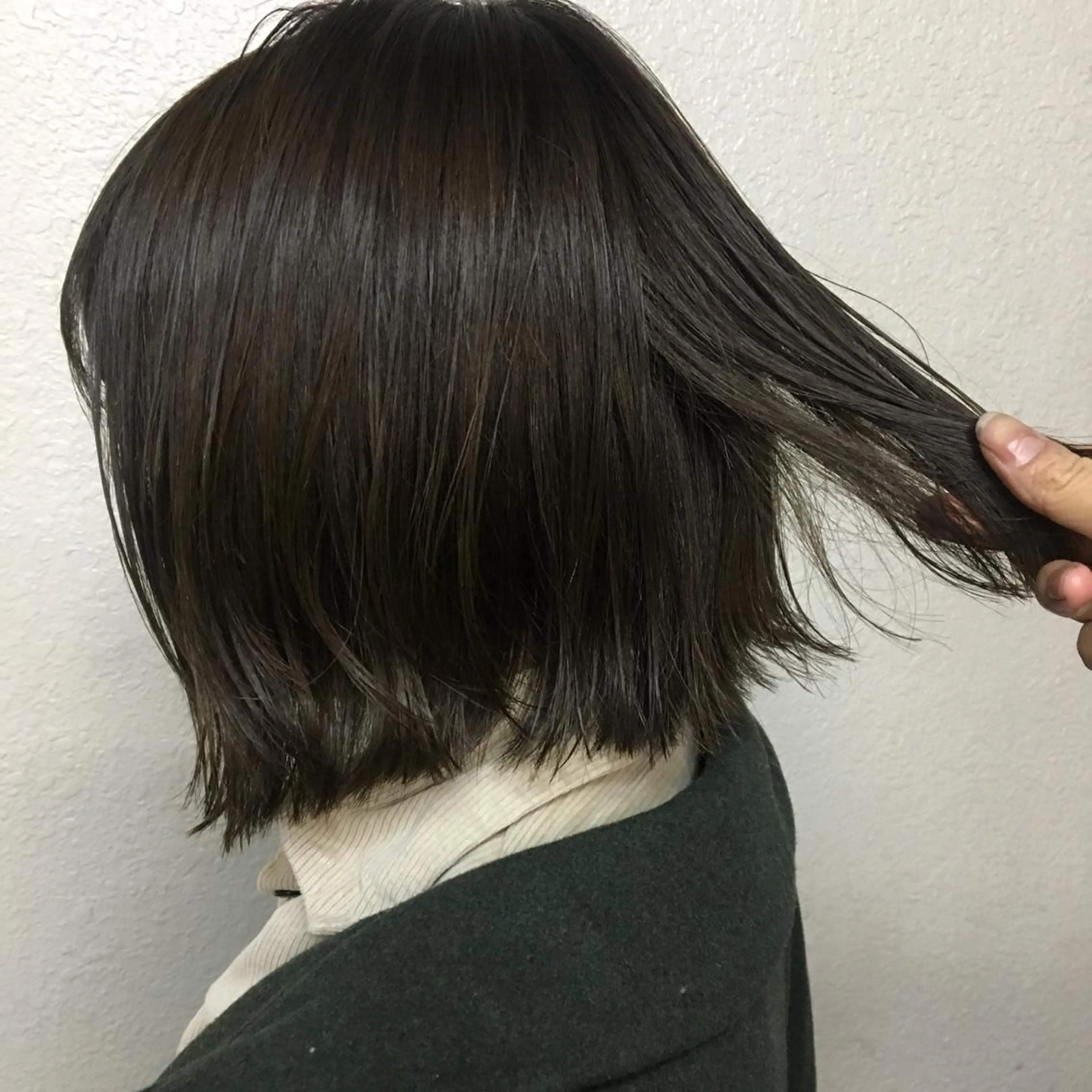 ミディアム カラー オリーブカラー emme MIHO♡のヘアスタイル