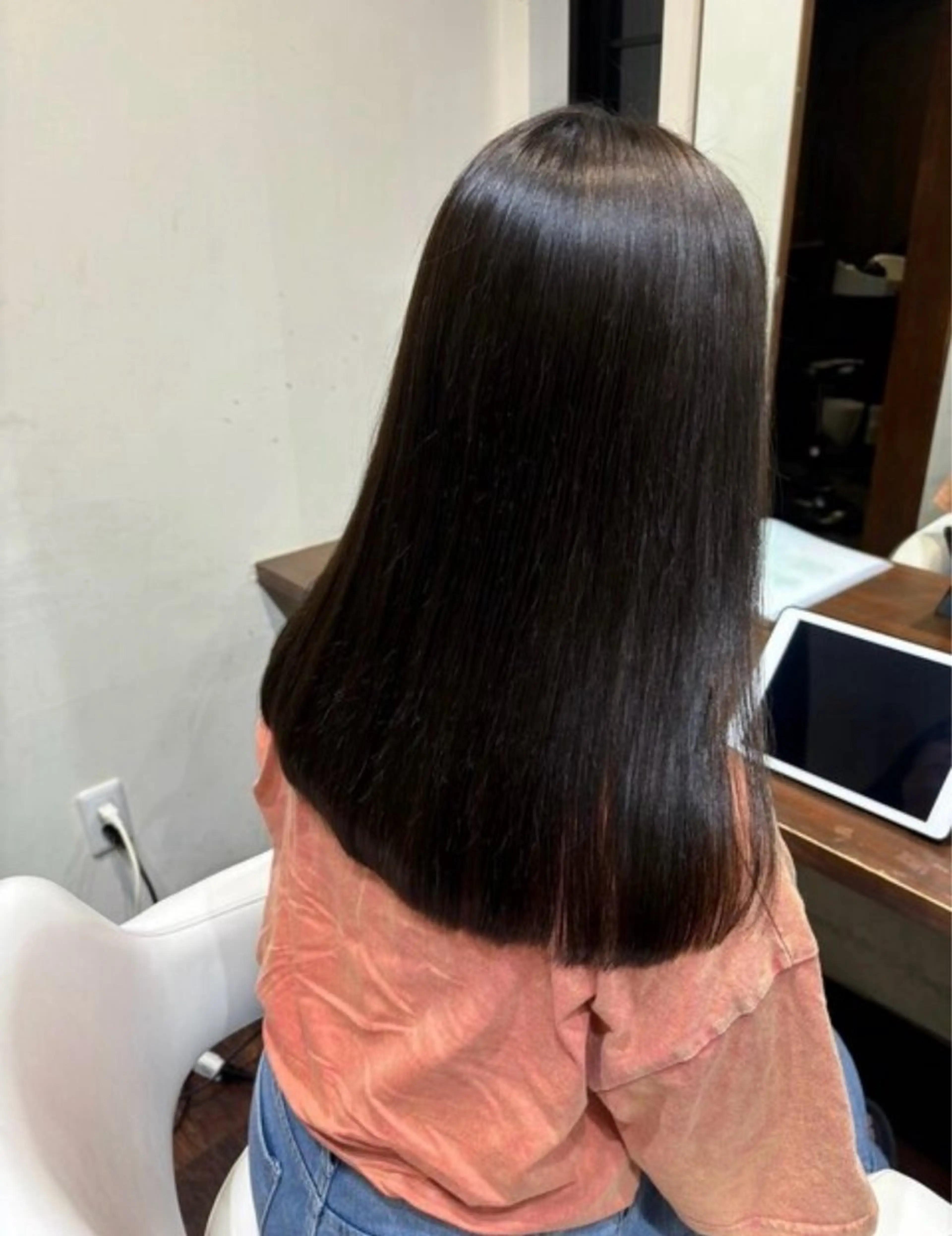 セミロング 縮毛矯正 トリートメント 中村 潤菜のヘアスタイル