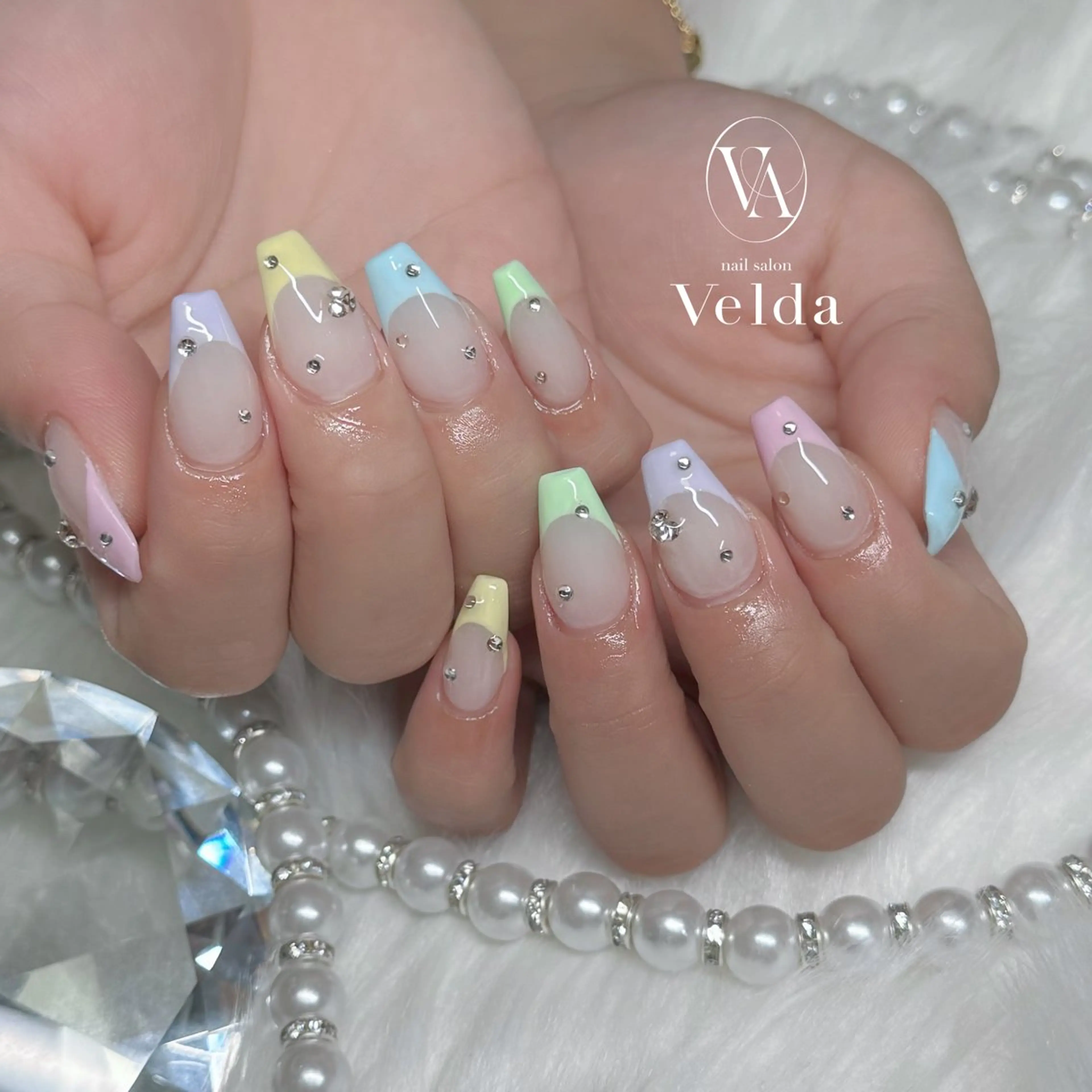 ネイル フレンチネイル 💎スカルプ💎 Velda(ベルダ)のネイルデザイン