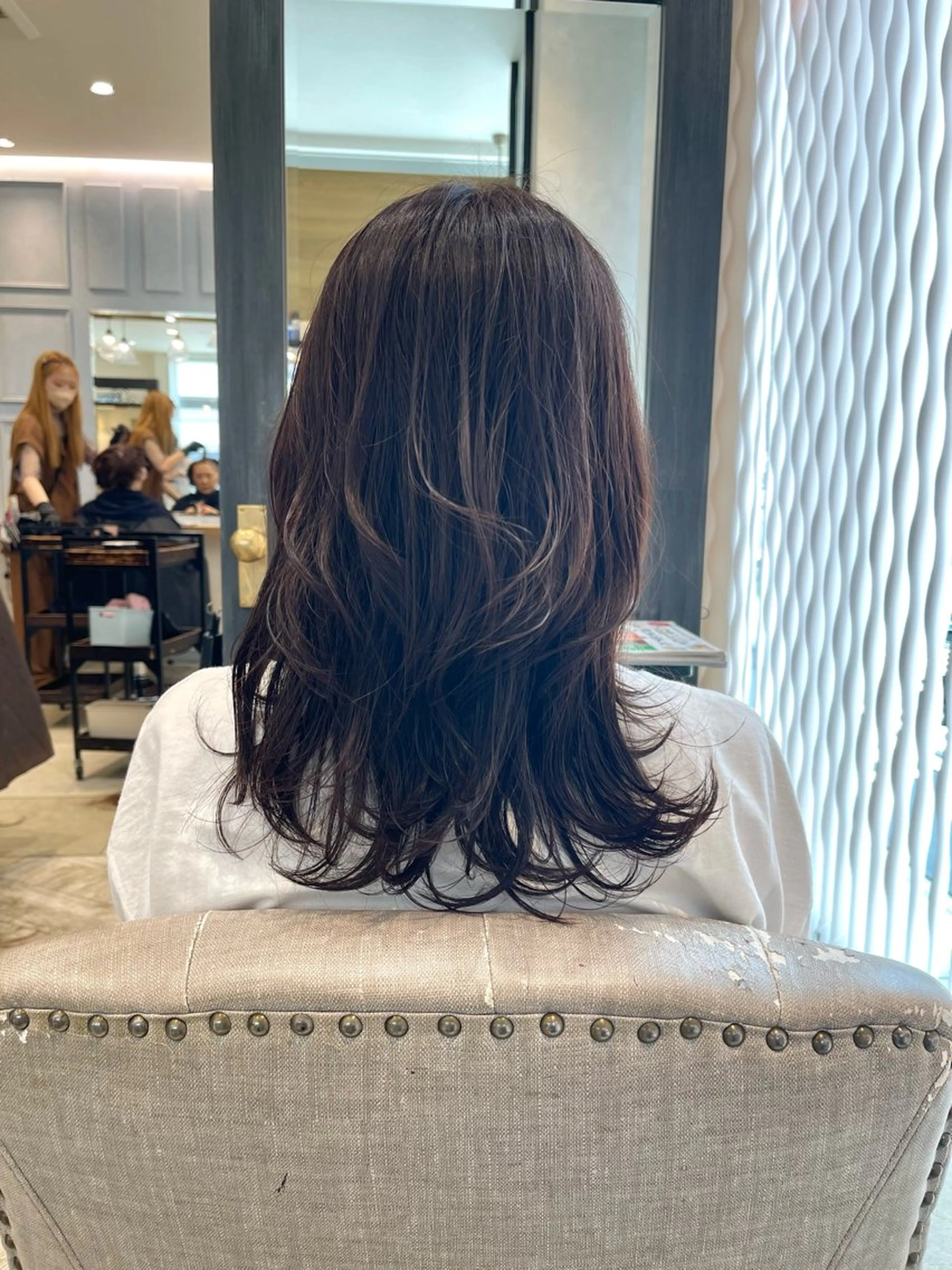 セミロング カラー レイヤーカット ショート/ボブ アンドウ☺︎のヘアスタイル