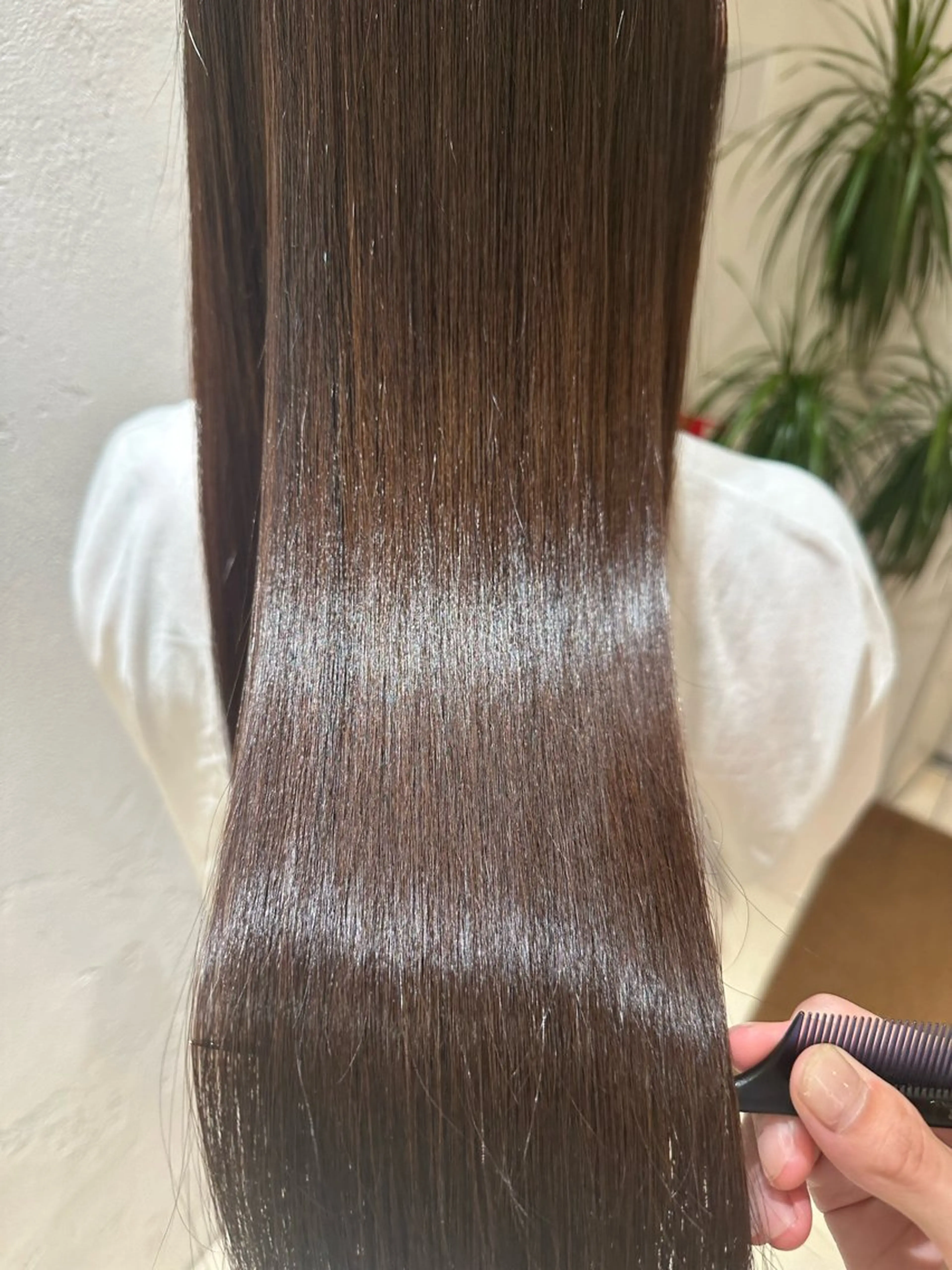 ロング 縮毛矯正 トリートメント Geniee horie所属・ともや 髪質改善縮毛矯正のヘアスタイル