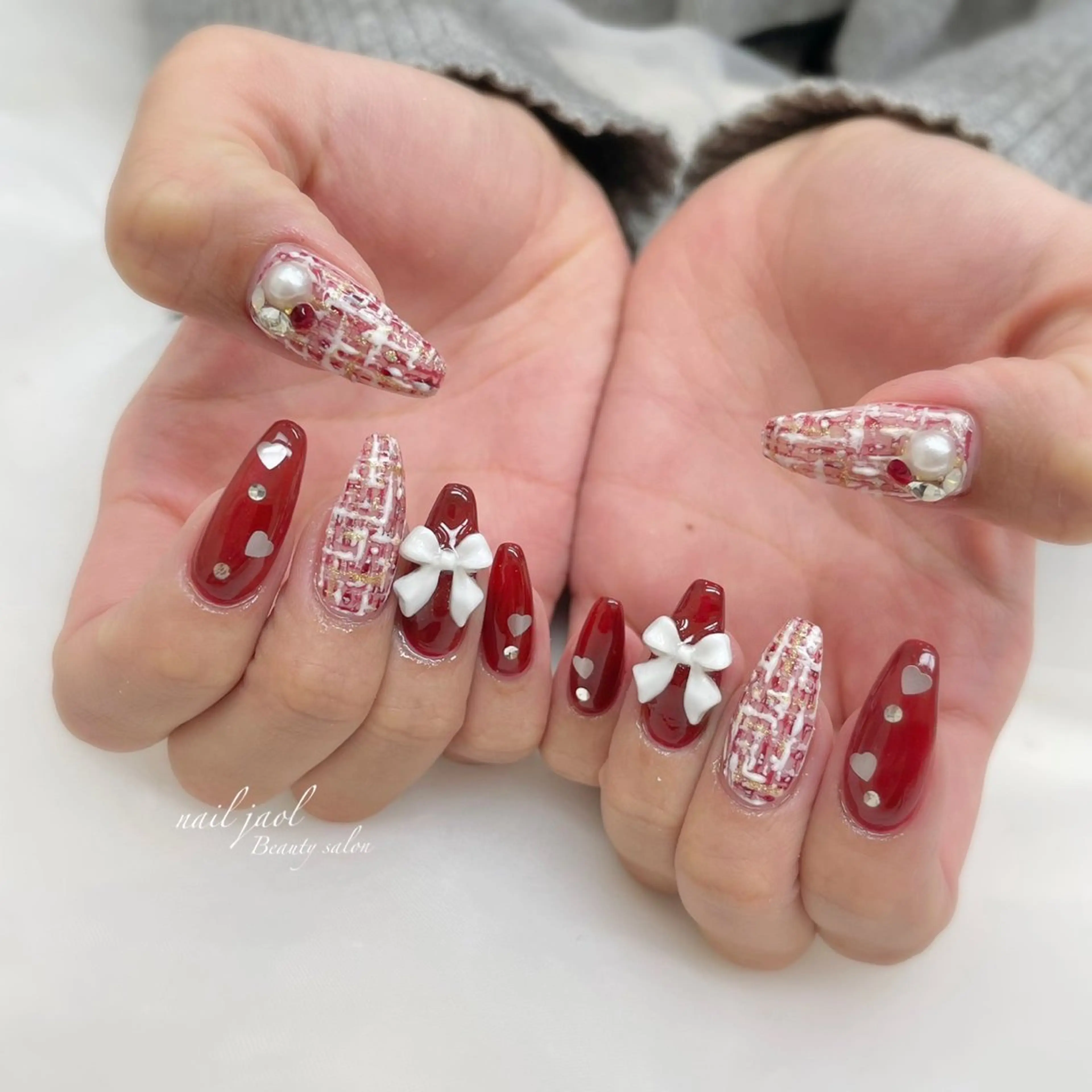 ロング 韓国風ヘア ハンドネイル nail jaol池袋店所属・ネイルJaol 池袋のネイルデザイン
