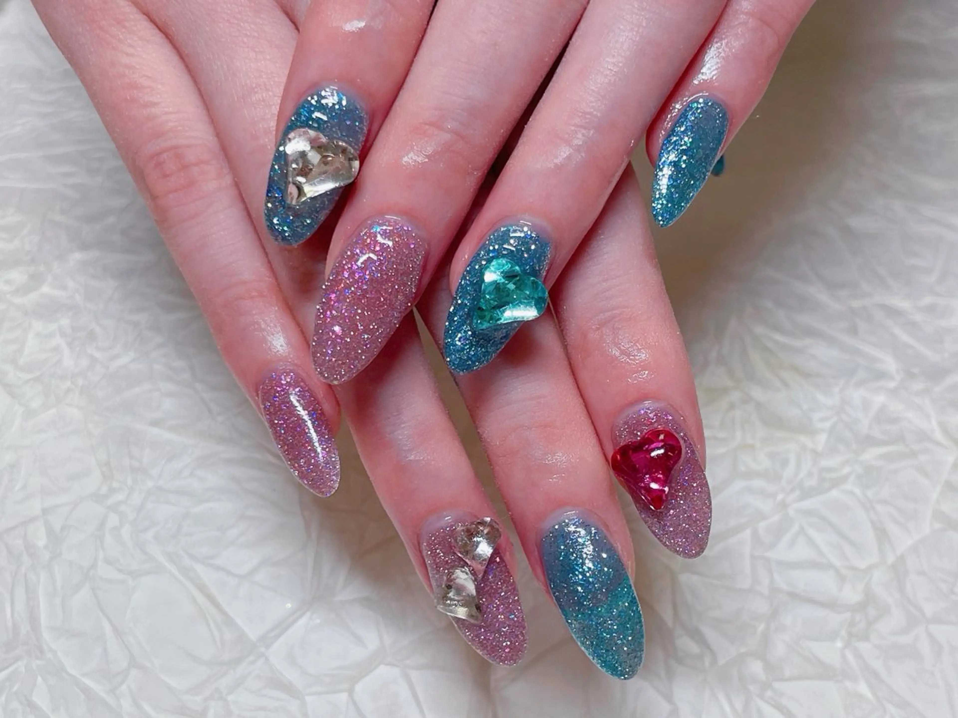 ネイル ストーンネイル ハンドネイル ハンドケア ゆ か_Nails💫のネイルデザイン